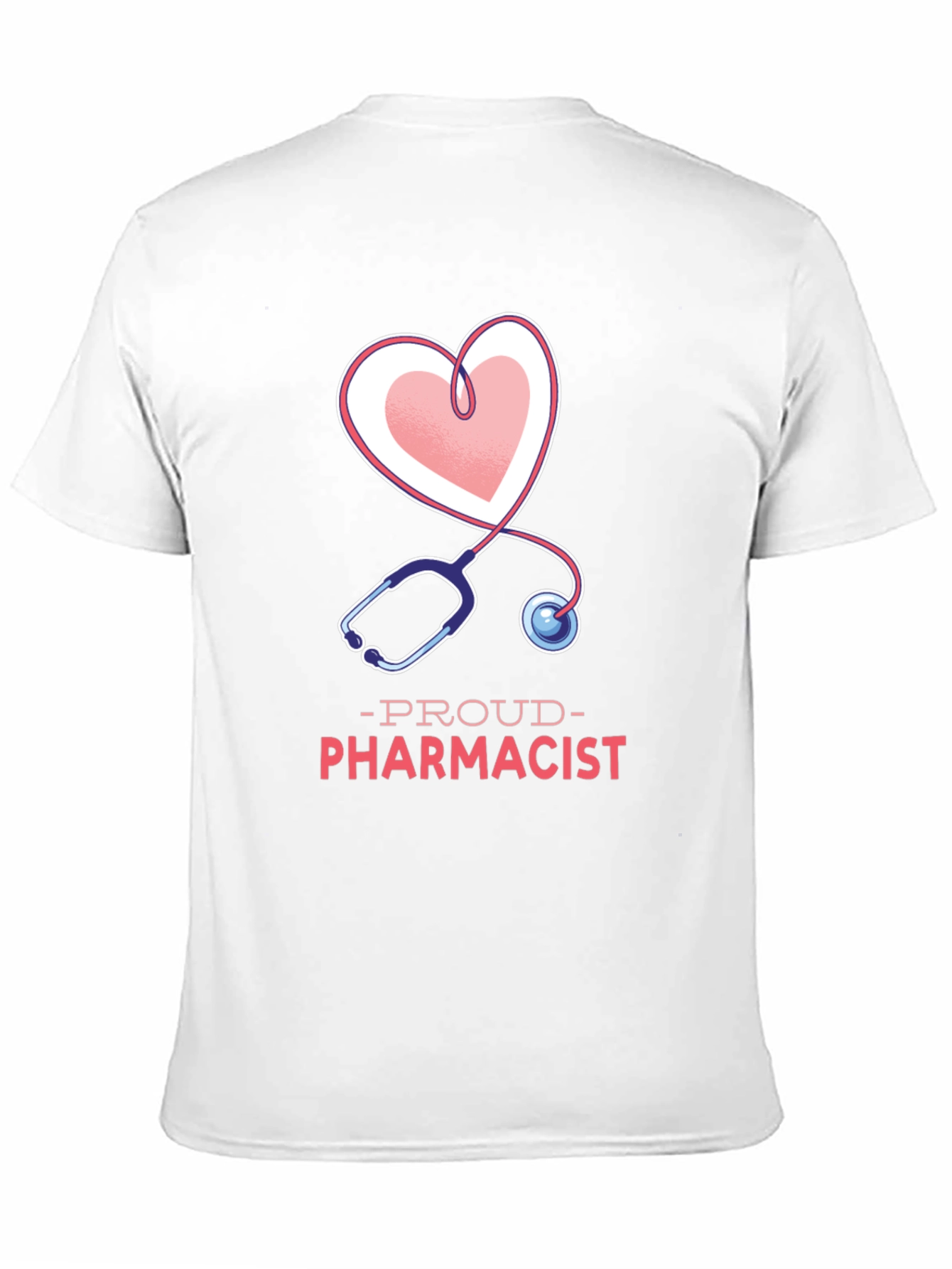 Black Proud Pharmacist Heart Stethoscope T-Shirt view 11