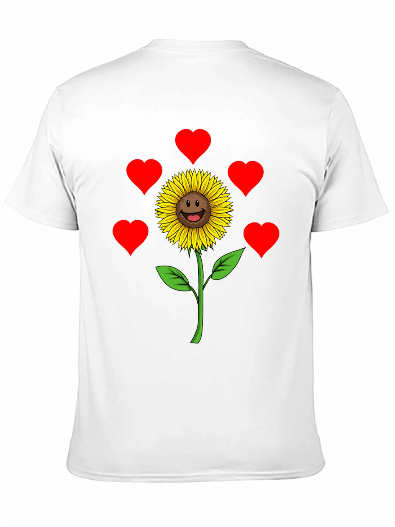 Black Sunflower Heart Graphic Tee - Black Casual Shirt view 11