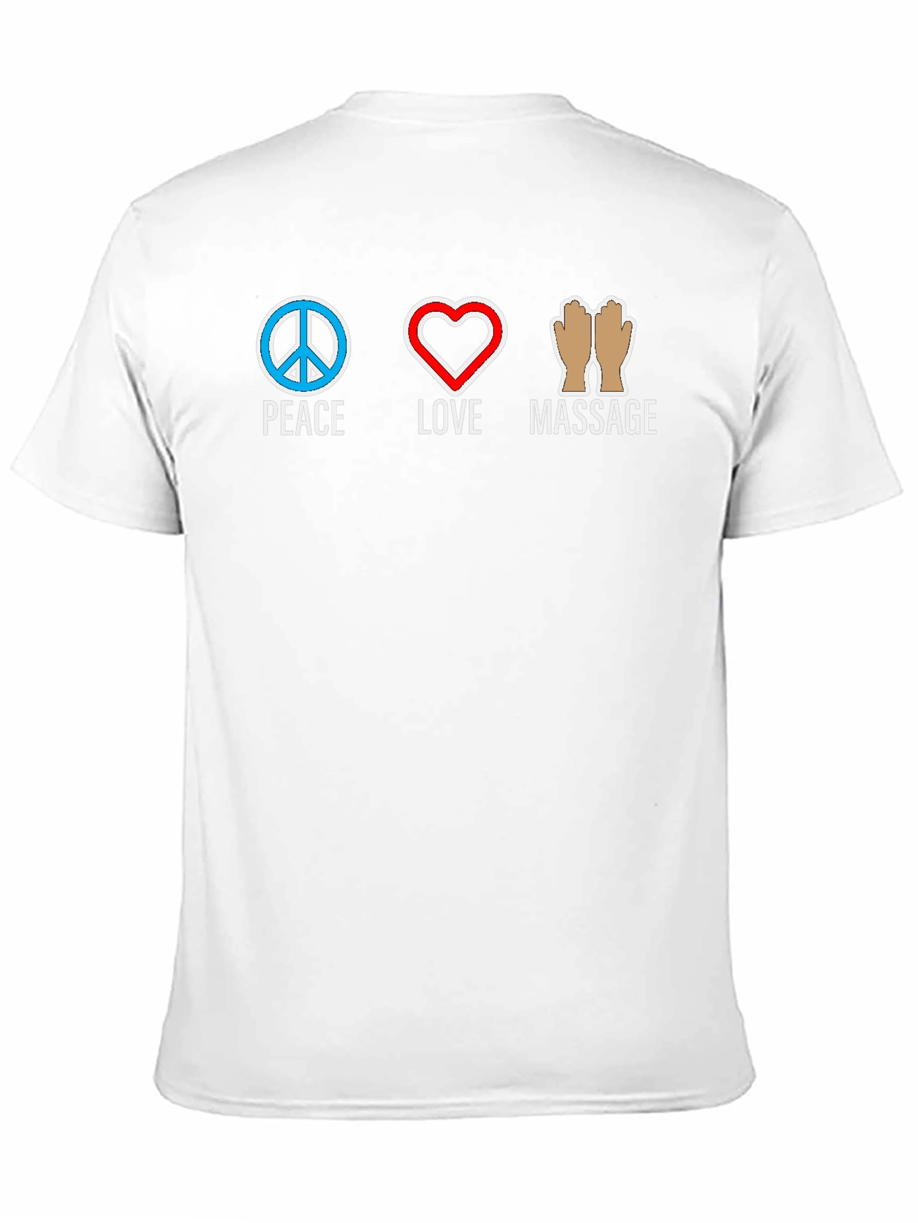 Black Peace Love Massage Graphic T-Shirt view 11