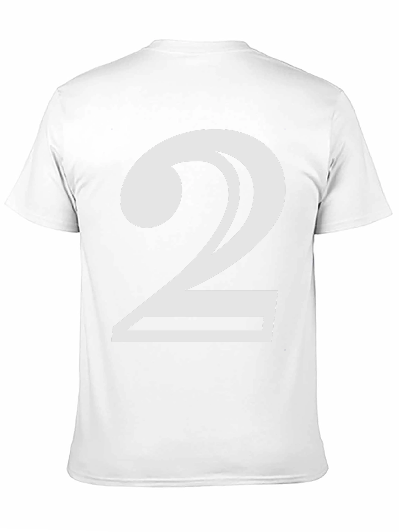 Black Bold Number 2 Graphic Tee - Black Cotton Blend view 11