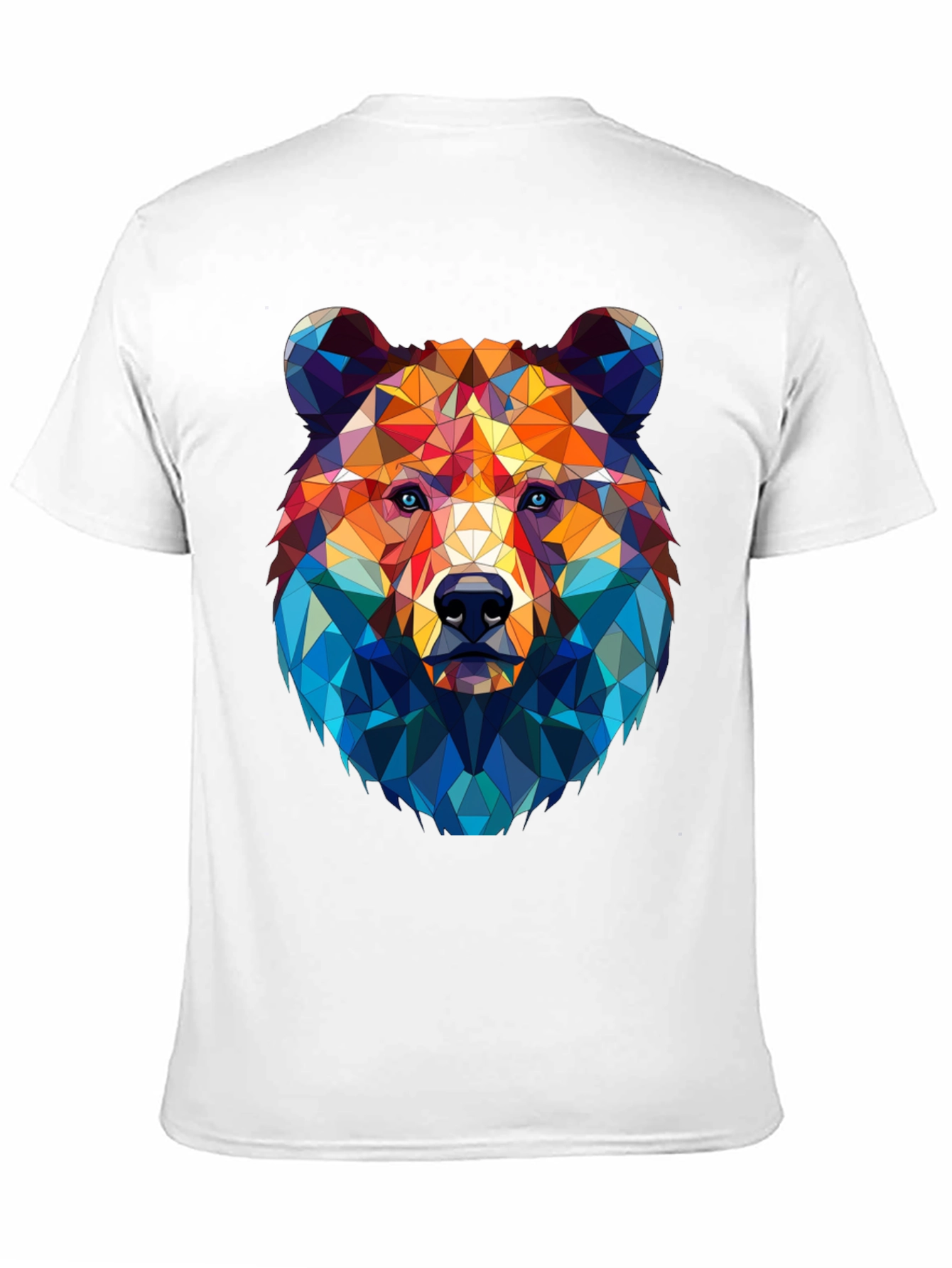 Black Geometric Bear Graphic Tee - Modern Style view 11