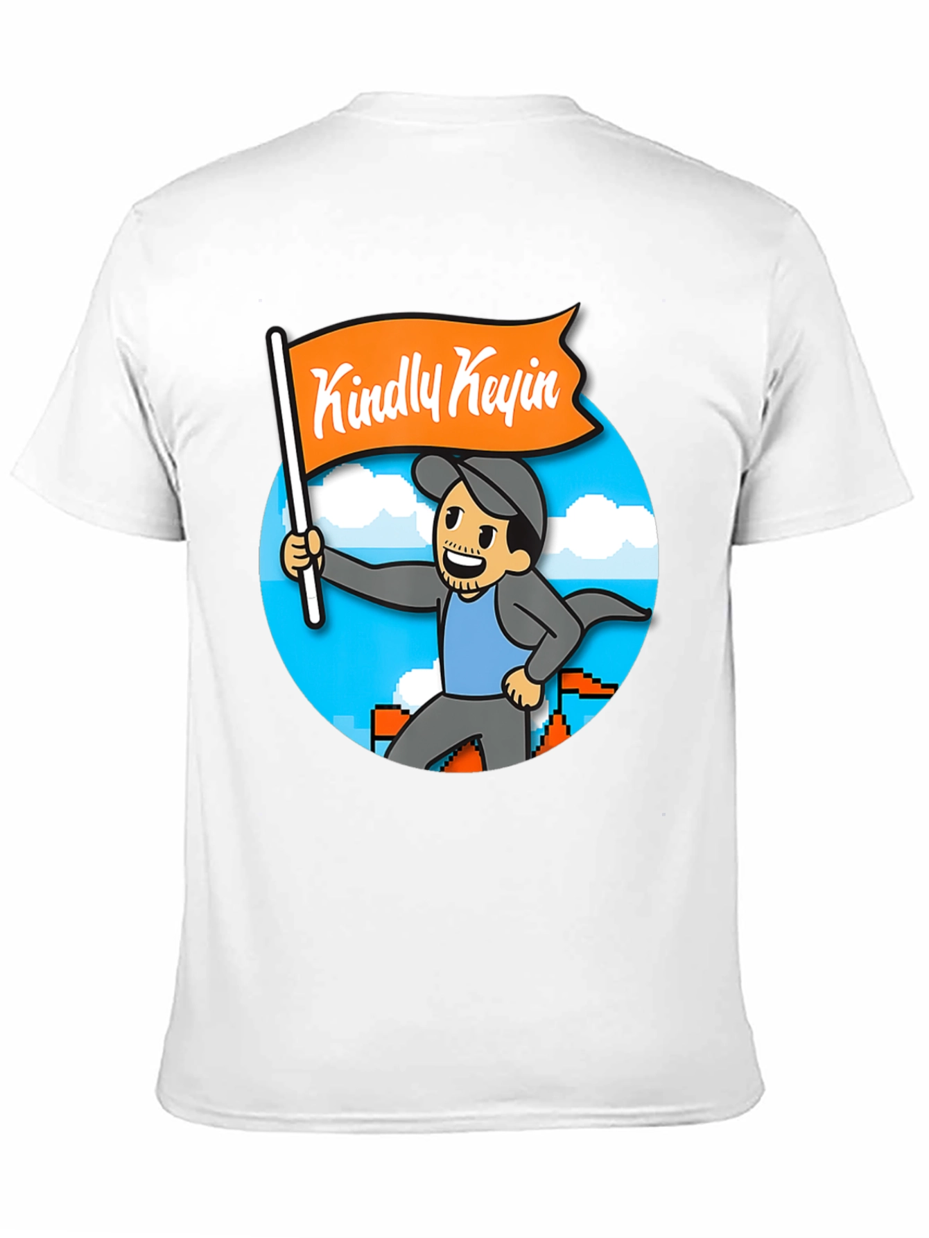 Black Kindly Kevin T-Shirt - Gamer Cartoon Style view 11