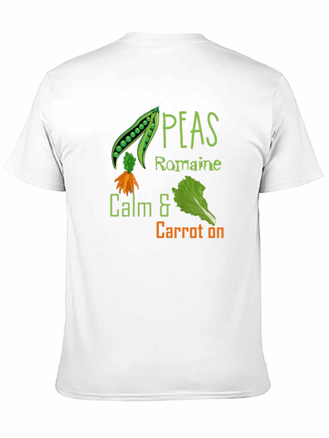 Black Peas Romaine Calm & Carrot On Black T-Shirt view 11