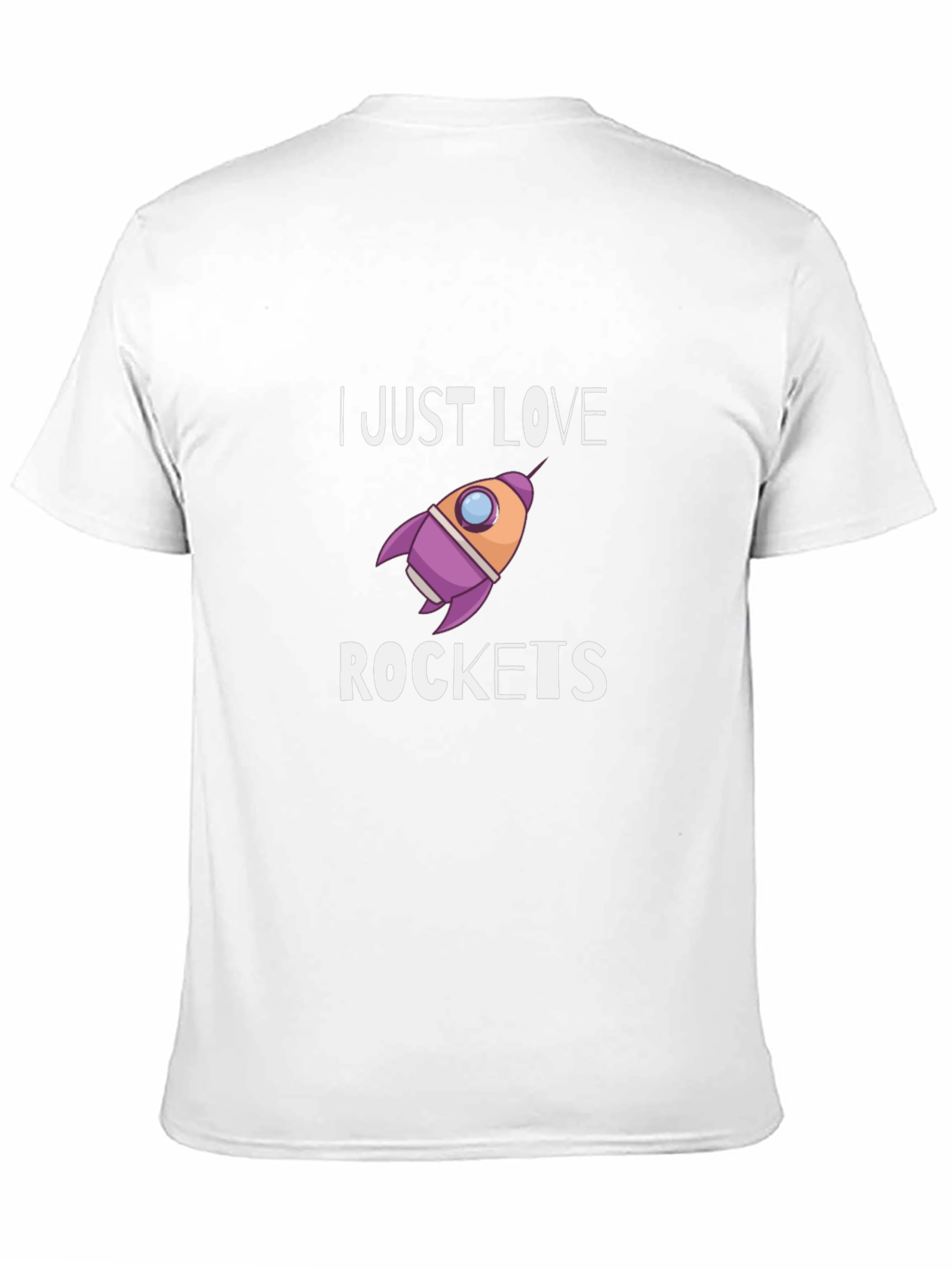 Black I Just Love Rockets Graphic T-Shirt - Black Cotton Blend view 11