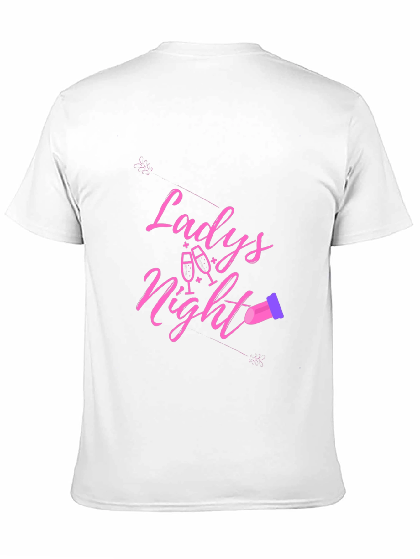 Black Ladies Night T-Shirt - Black Crew Neck view 11