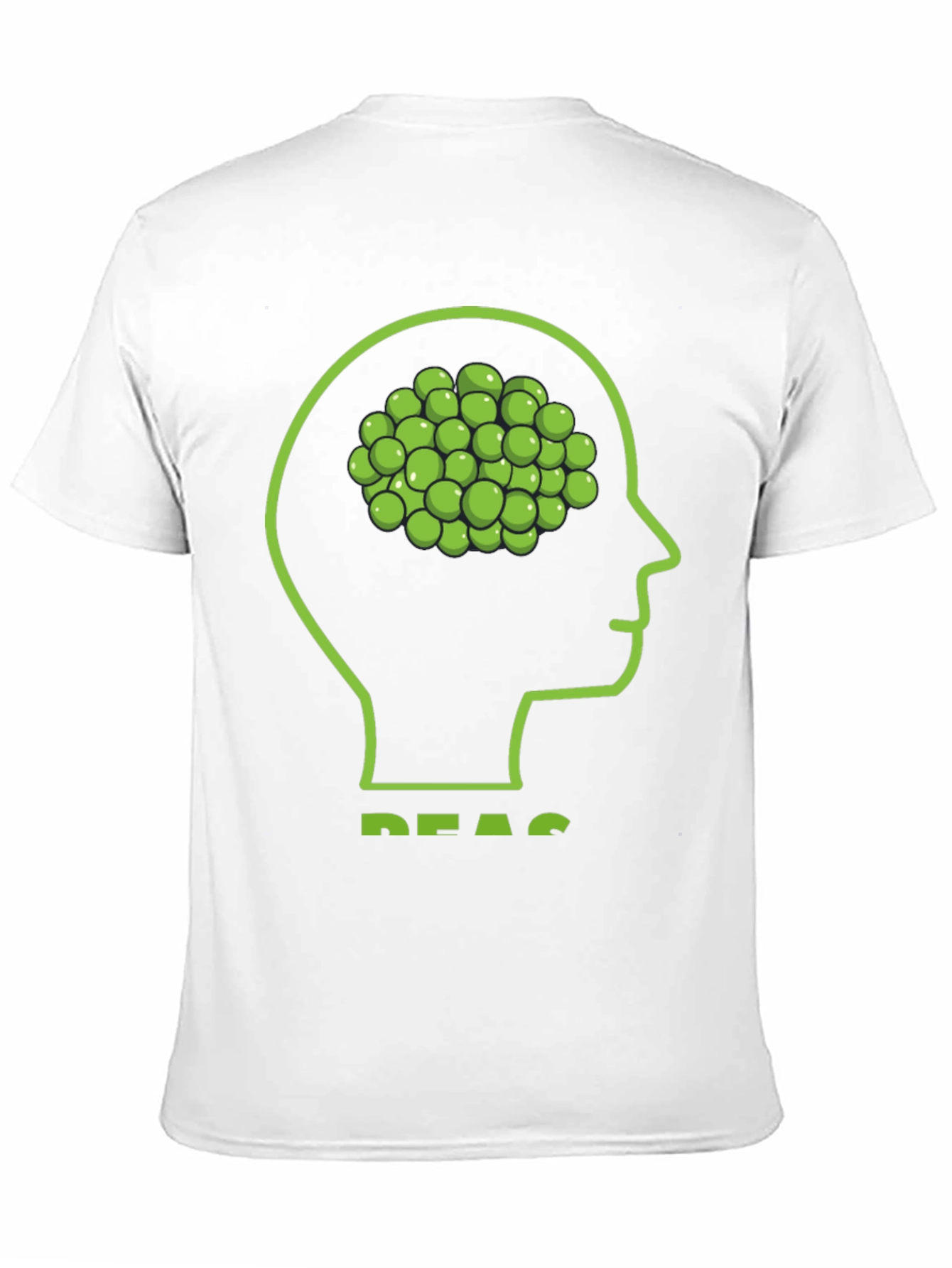 Black Peas Brain T-Shirt: Funny Vegetable Mind Tee view 11
