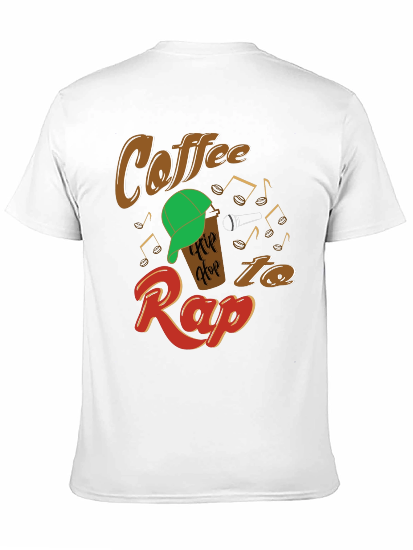 Black Coffee Hip Hop Rap Graphic T-Shirt view 11