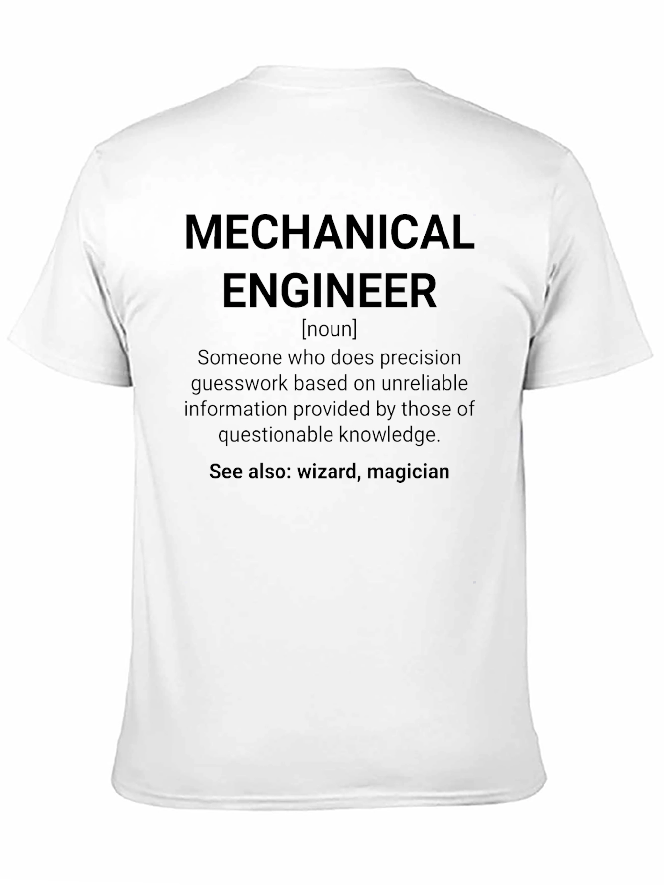 Black Mechanical Engineer Definition T-Shirt view 11
