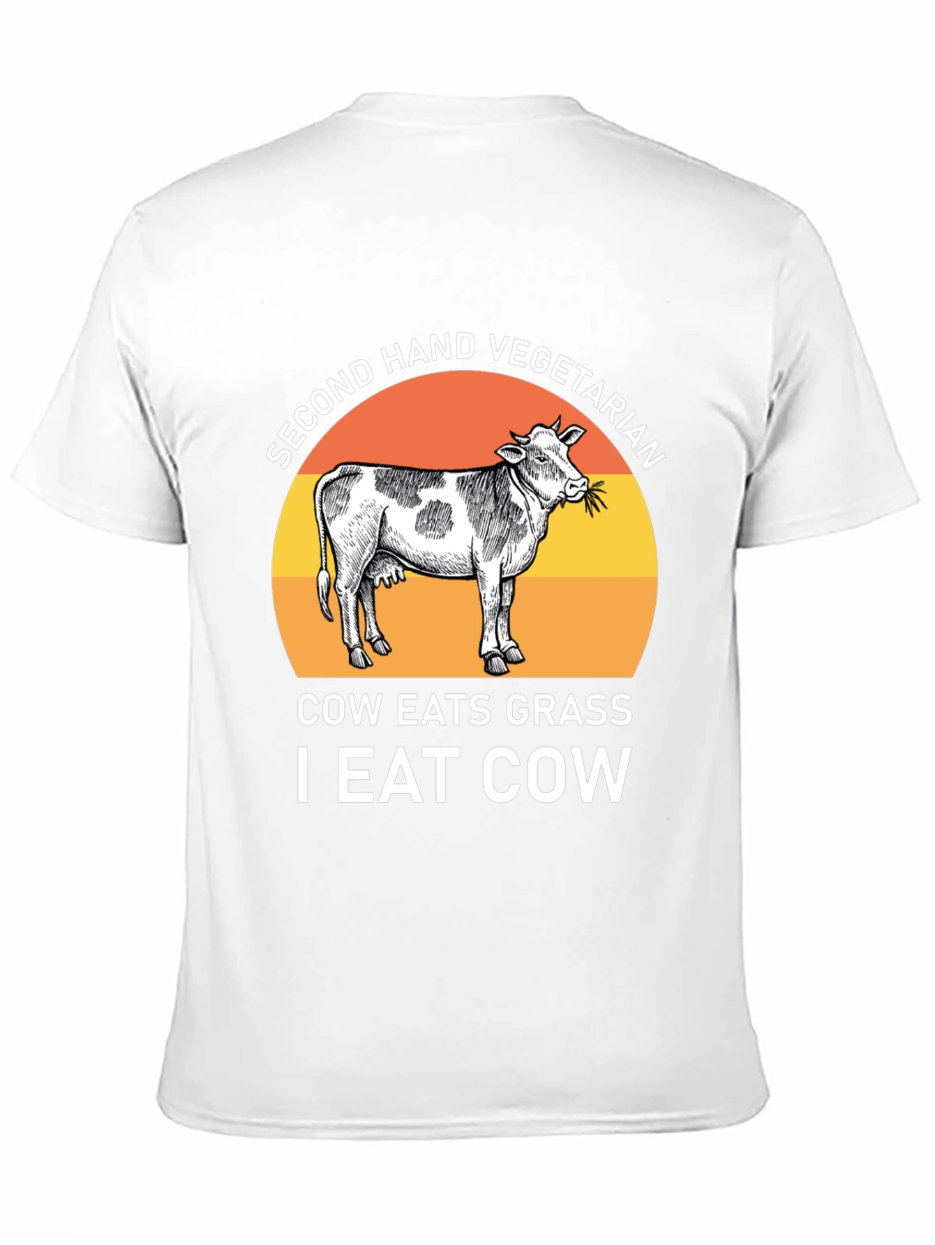 Black Second Hand Vegetarian Cow Graphic Tee view 11