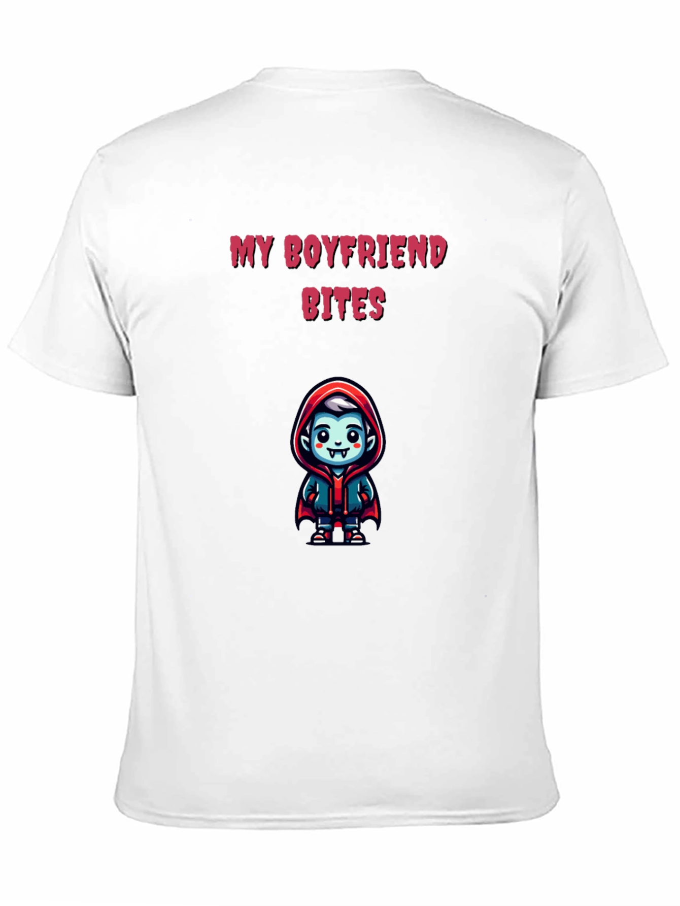 Black My Boyfriend Bites T-Shirt view 11