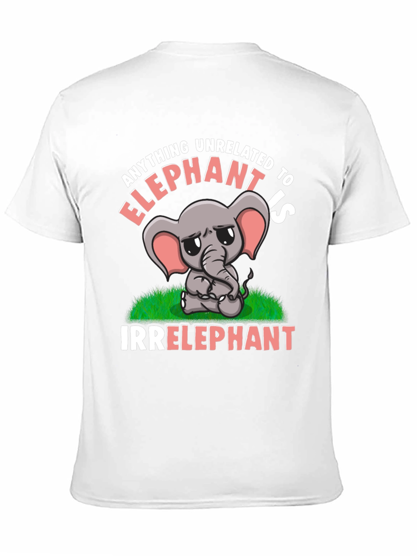 Black Irrelephant T-Shirt Funny Elephant Pun Tee view 11