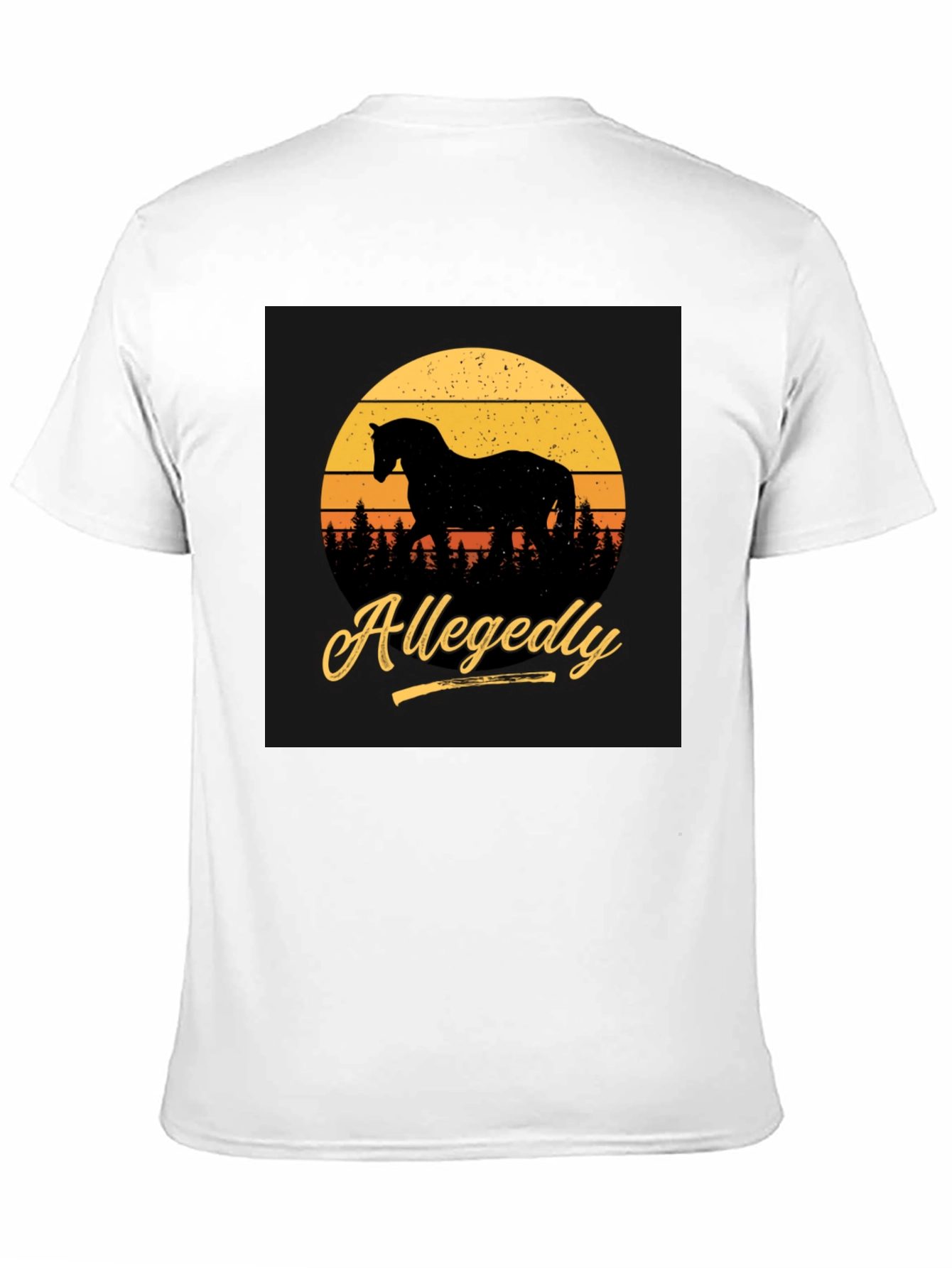 Black Allegedly Horse Silhouette Graphic Tee view 11