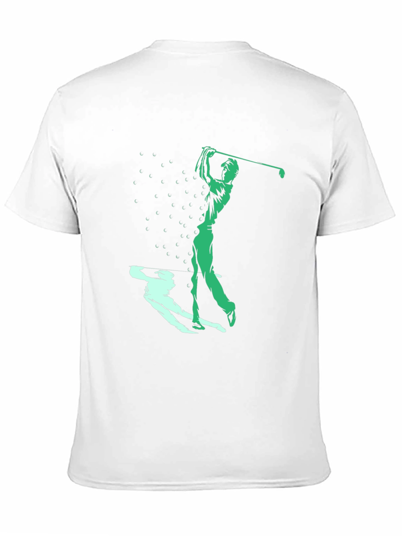 Black Golf Swing Graphic Tee - Black Cotton Blend view 11