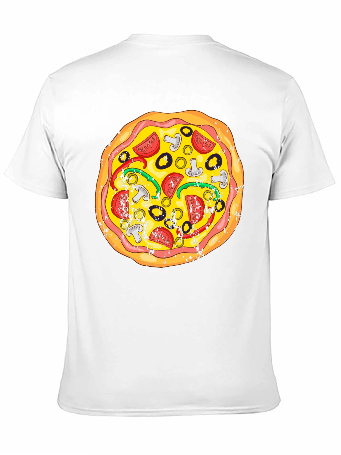 Black Pizza Graphic Tee - Fun Food T-Shirt view 11