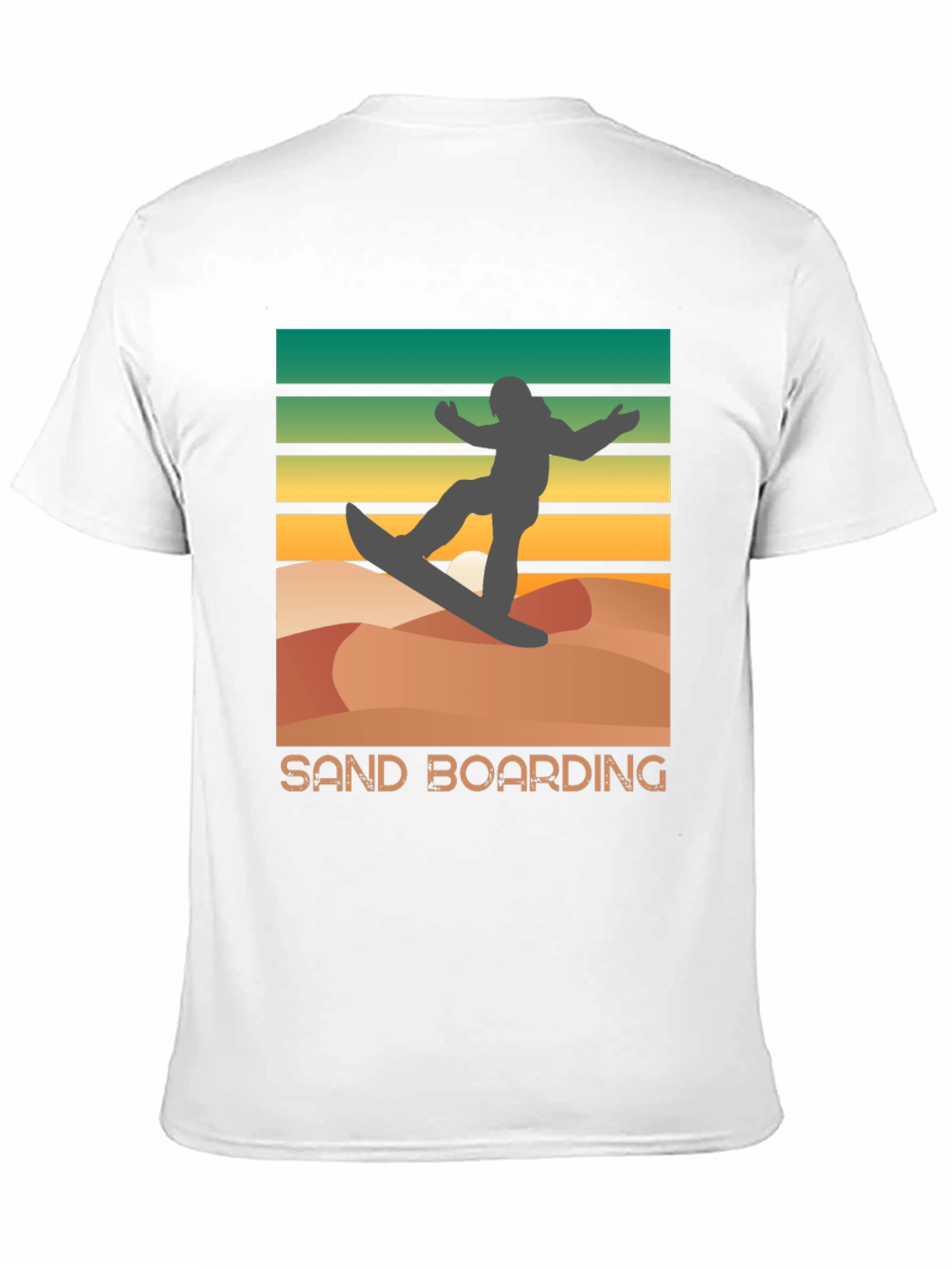 Black Sand Boarding Retro T-Shirt, Desert Fun Tee view 11