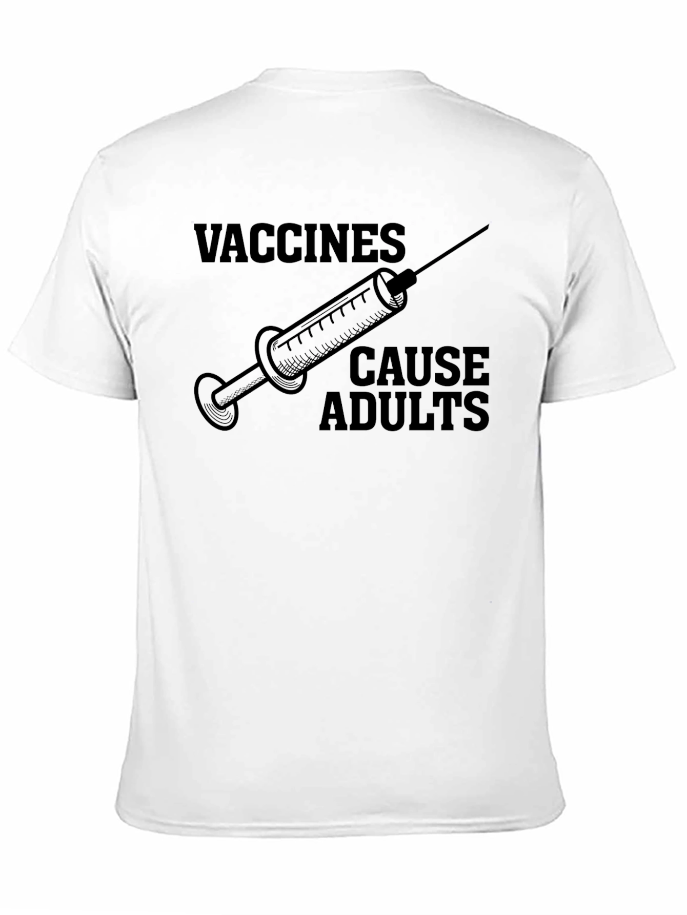 Black Vaccines Cause Adults Graphic Tee view 11