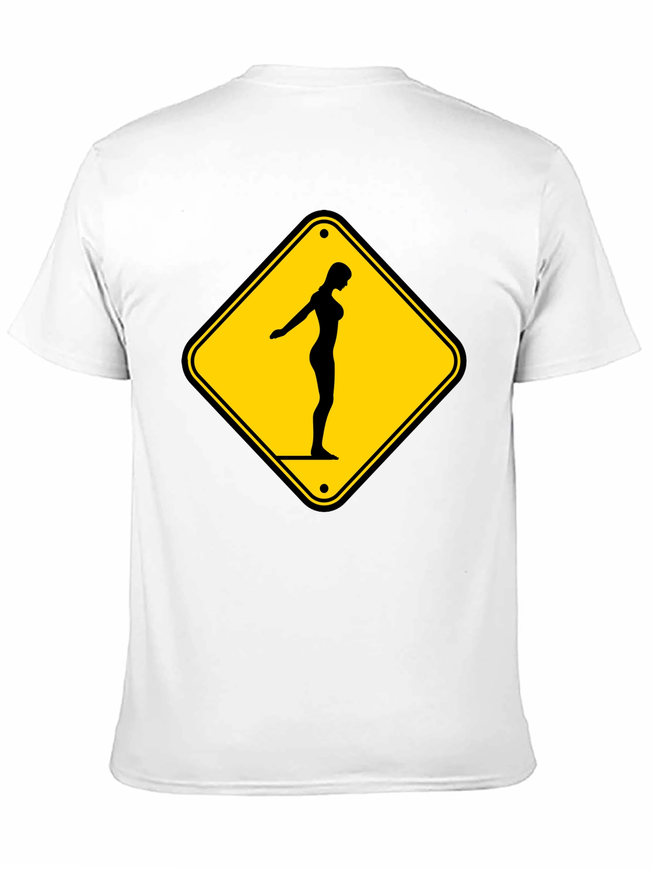 Black Caution Diver Ahead Black T-Shirt view 11
