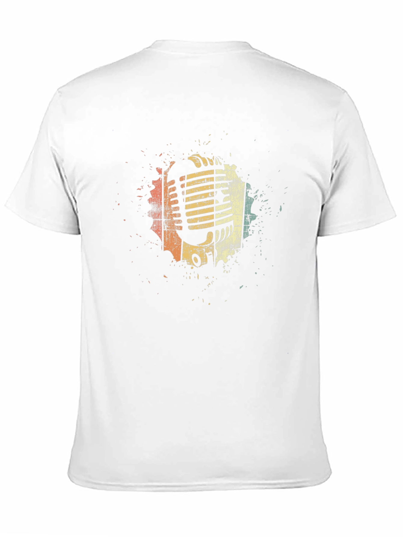 Black Vintage Microphone Graphic T-Shirt view 11