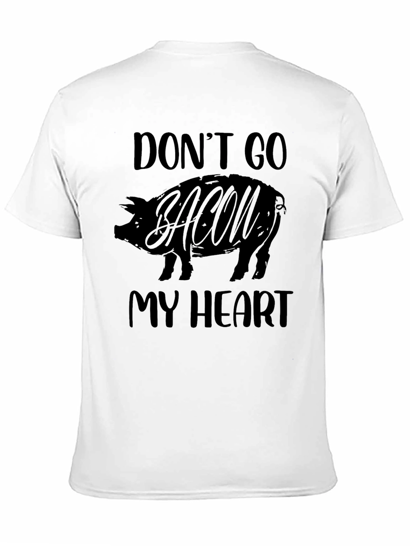 Black Don't Go Bacon My Heart Black T-Shirt view 11
