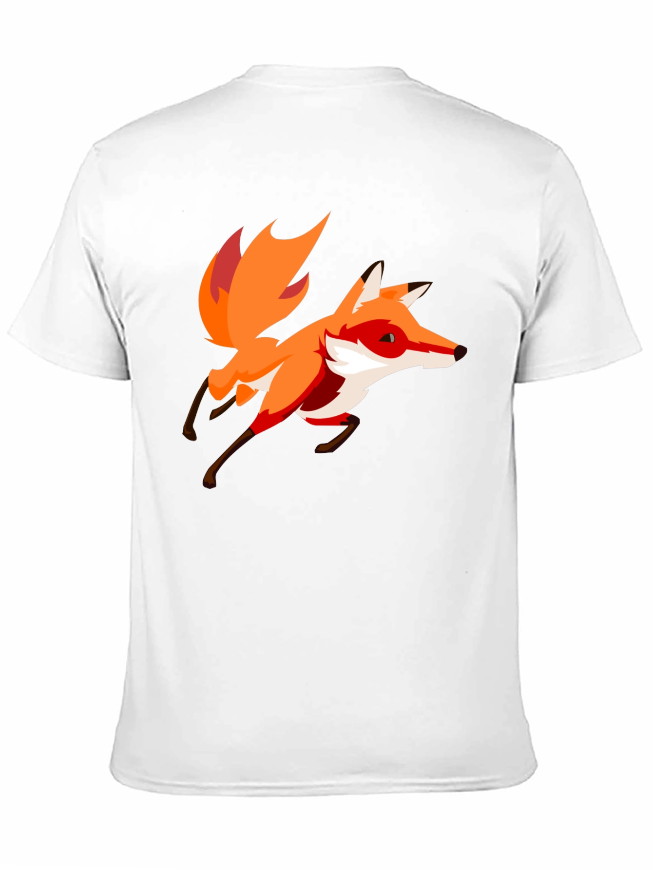 Black Cartoon Fox Graphic Black T-Shirt view 11