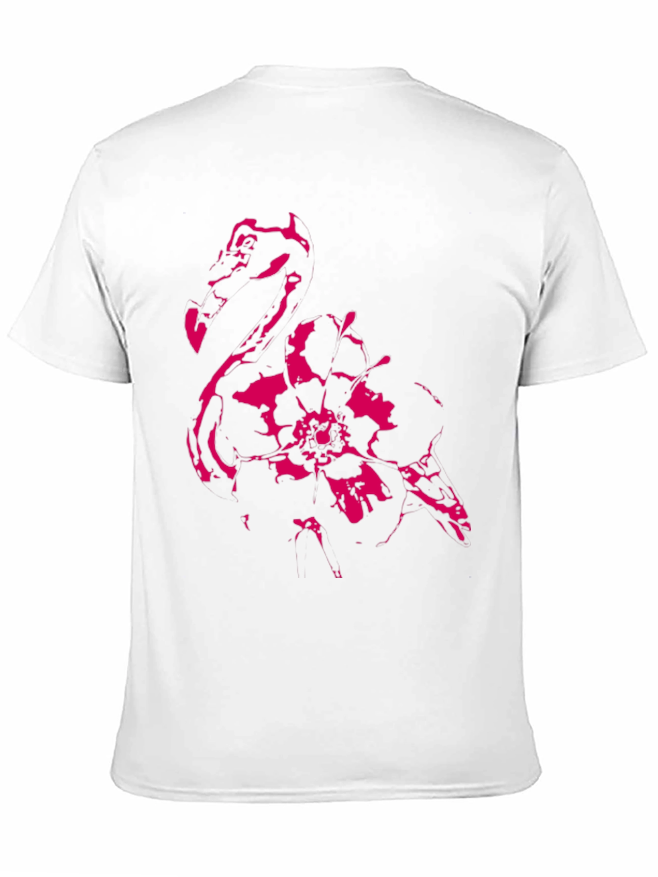 Black Flamingo Flower Graphic Tee - Stylish Casual Wear view 11