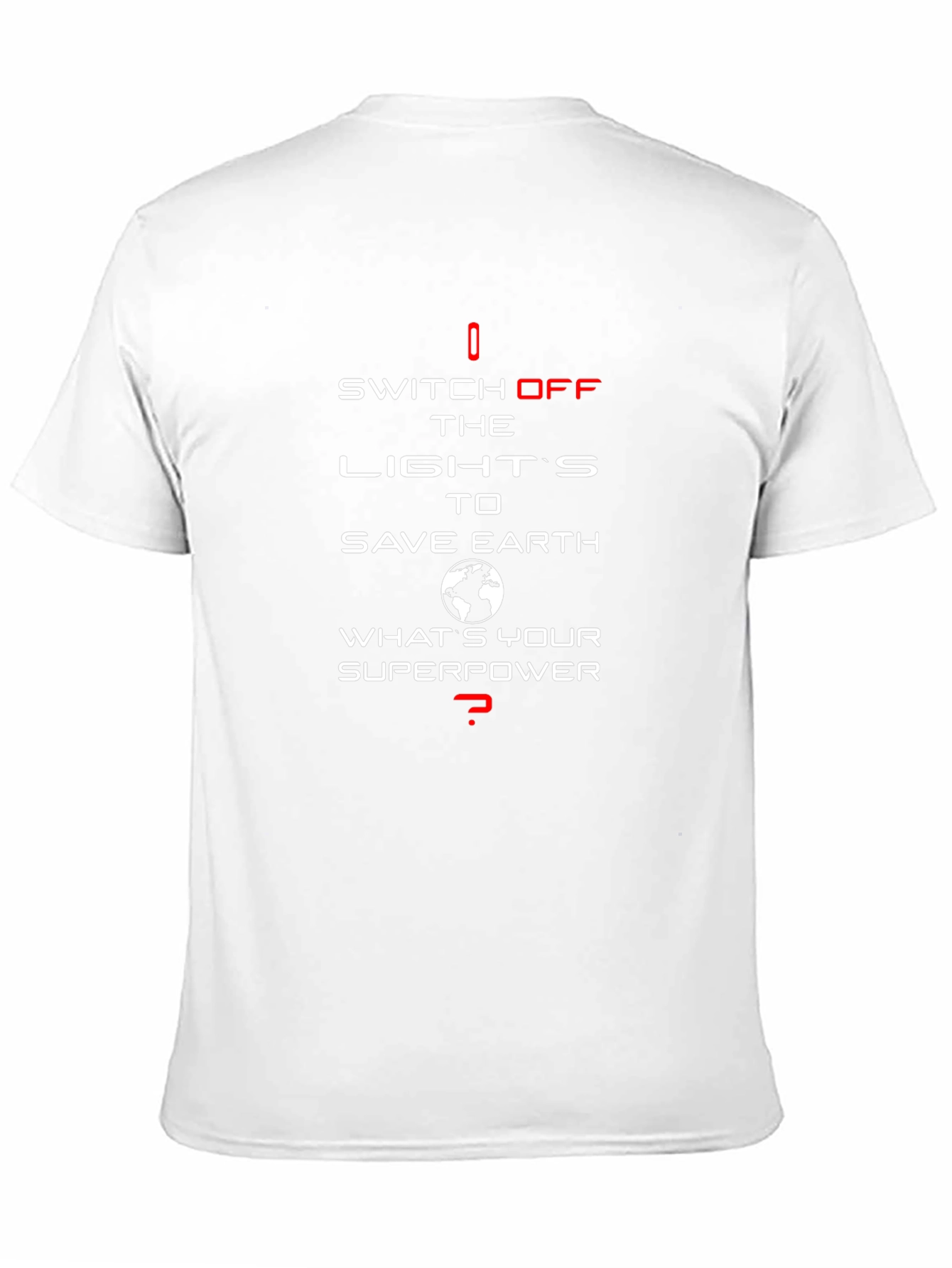 Black Earth Saving Superpower Black T-Shirt view 11