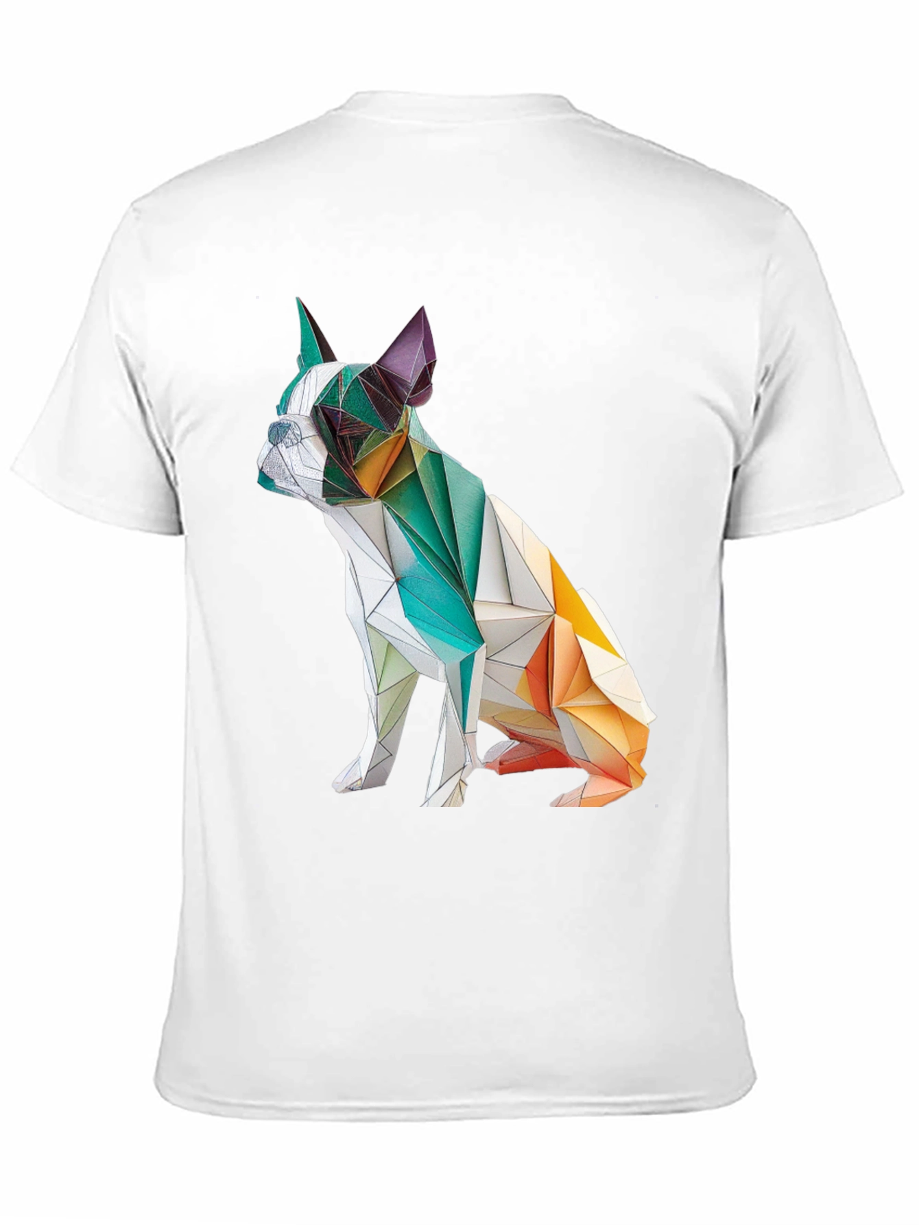 Black Geometric Dog Graphic Tee - Modern Art Shirt view 11