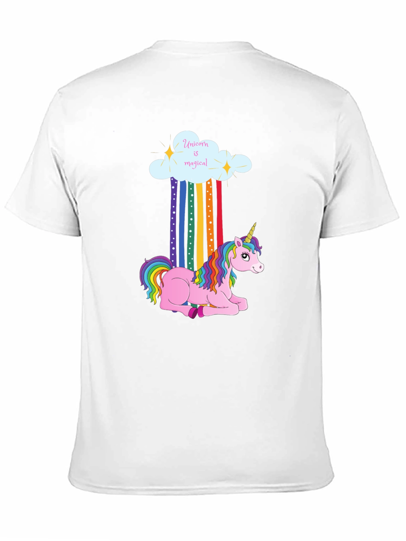 Black Magical Unicorn Cloud T-Shirt view 11