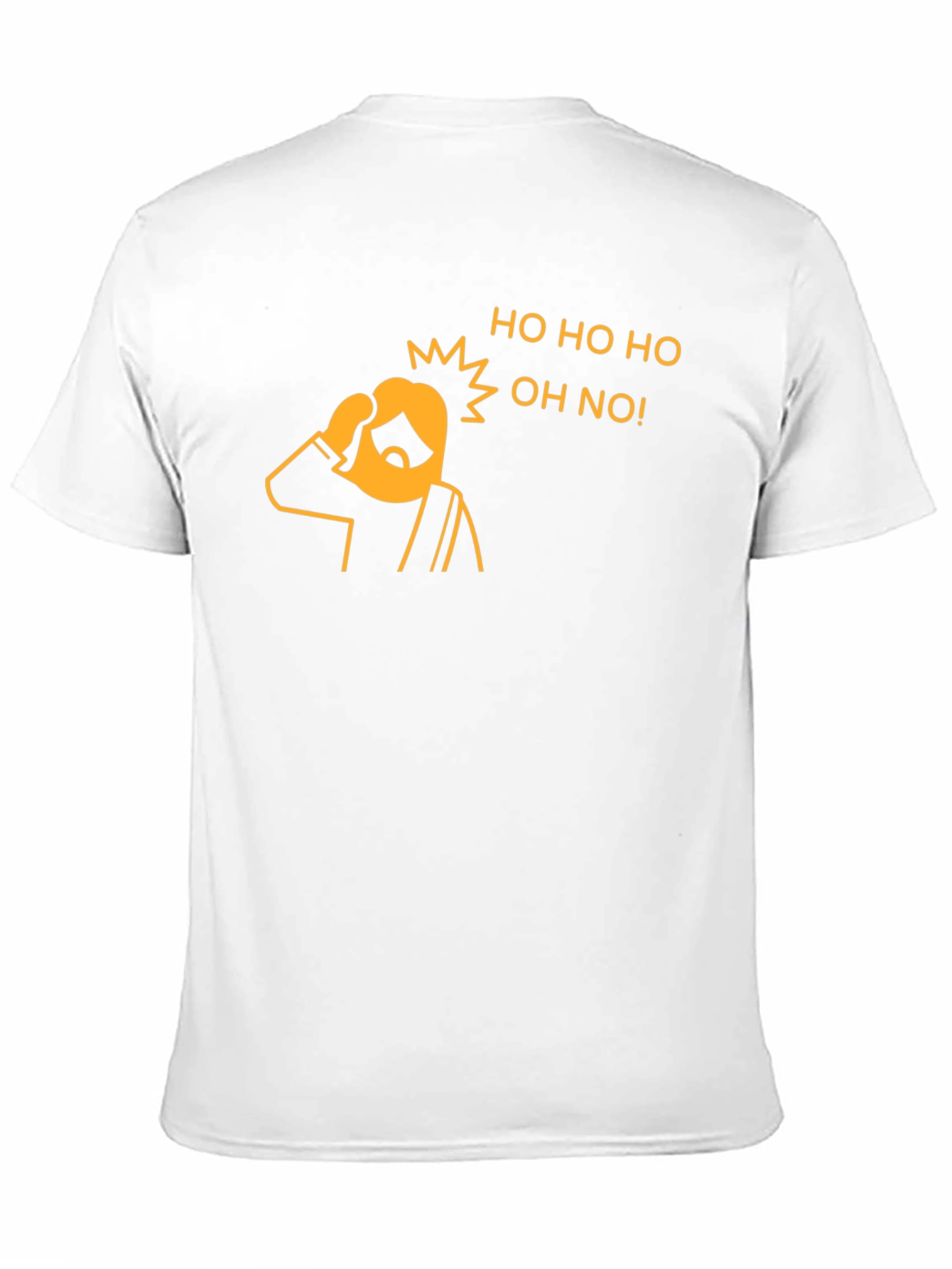 Black Funny Christmas 'Ho Ho Ho Oh No' Graphic T-Shirt view 11