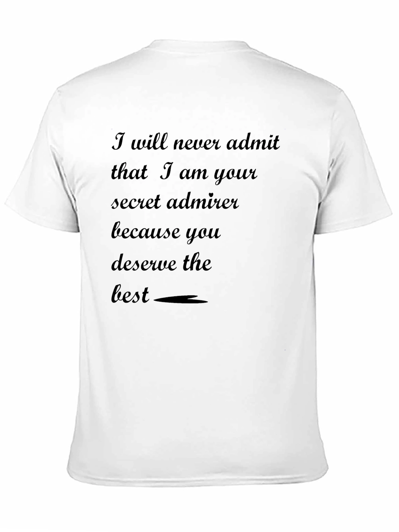 Black Secret Admirer Black T-Shirt - Unique Design view 11