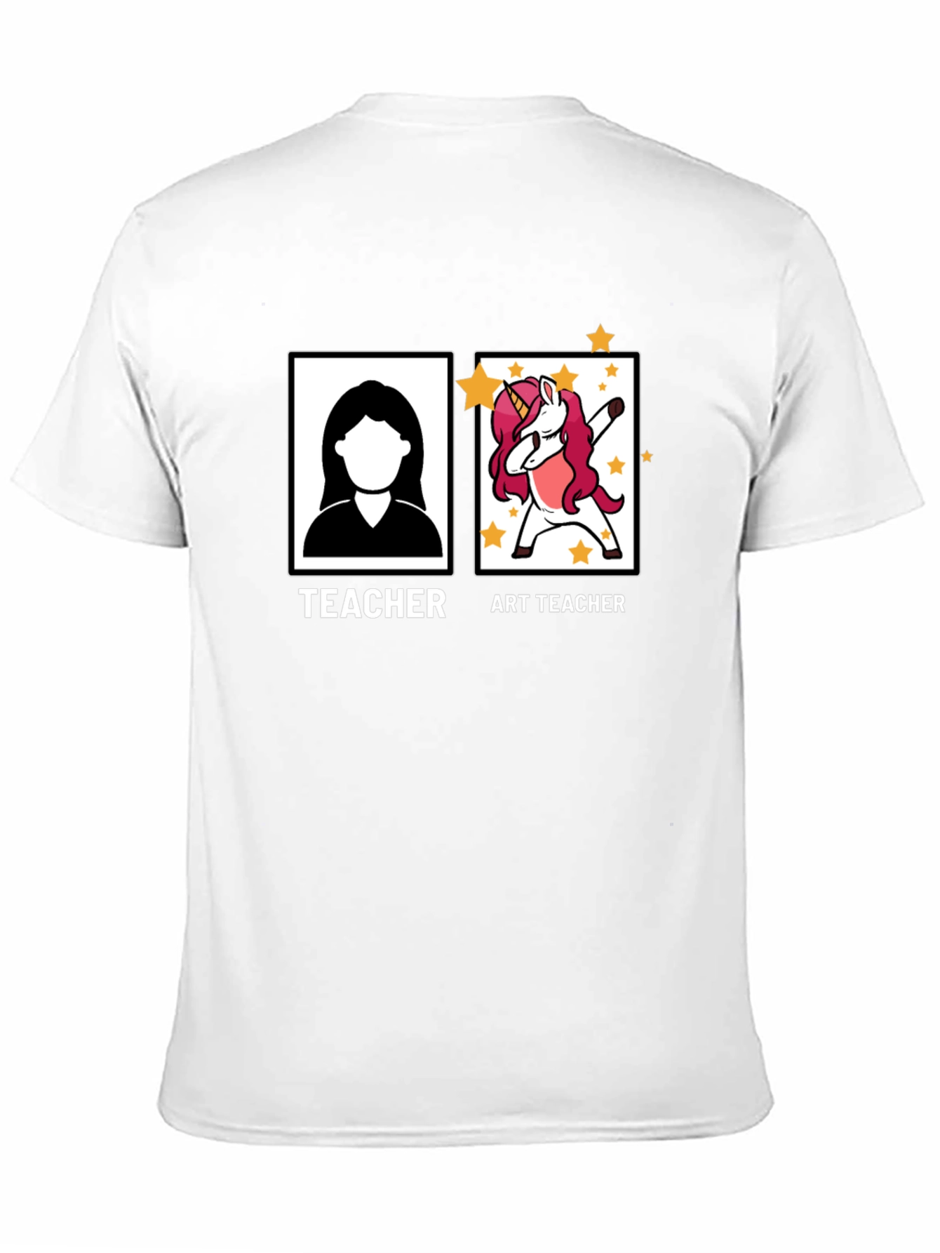 Black Art Teacher Unicorn Black T-Shirt view 11