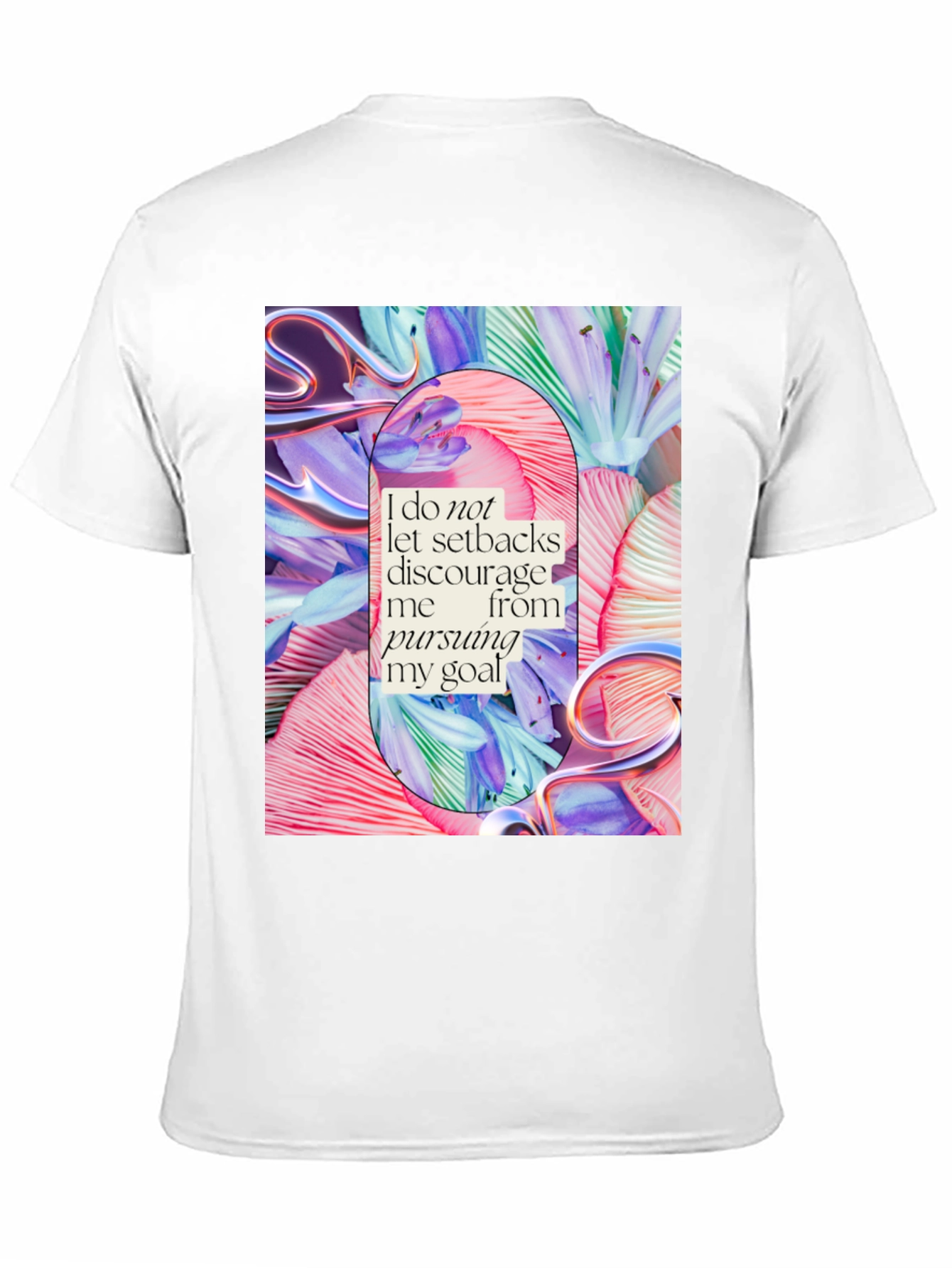 Black Motivational Graphic Tee: Pursue Your Goals view 11