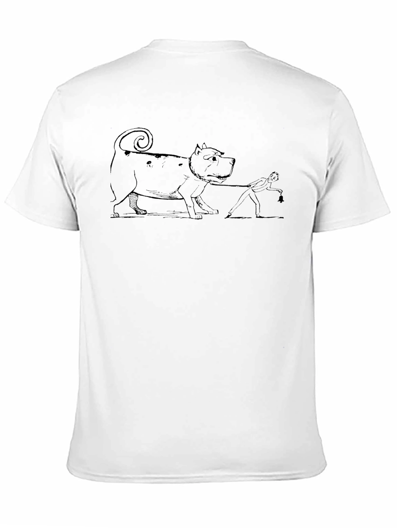 Black Funny Dog Walking T-Shirt - Unique Graphic Tee view 11