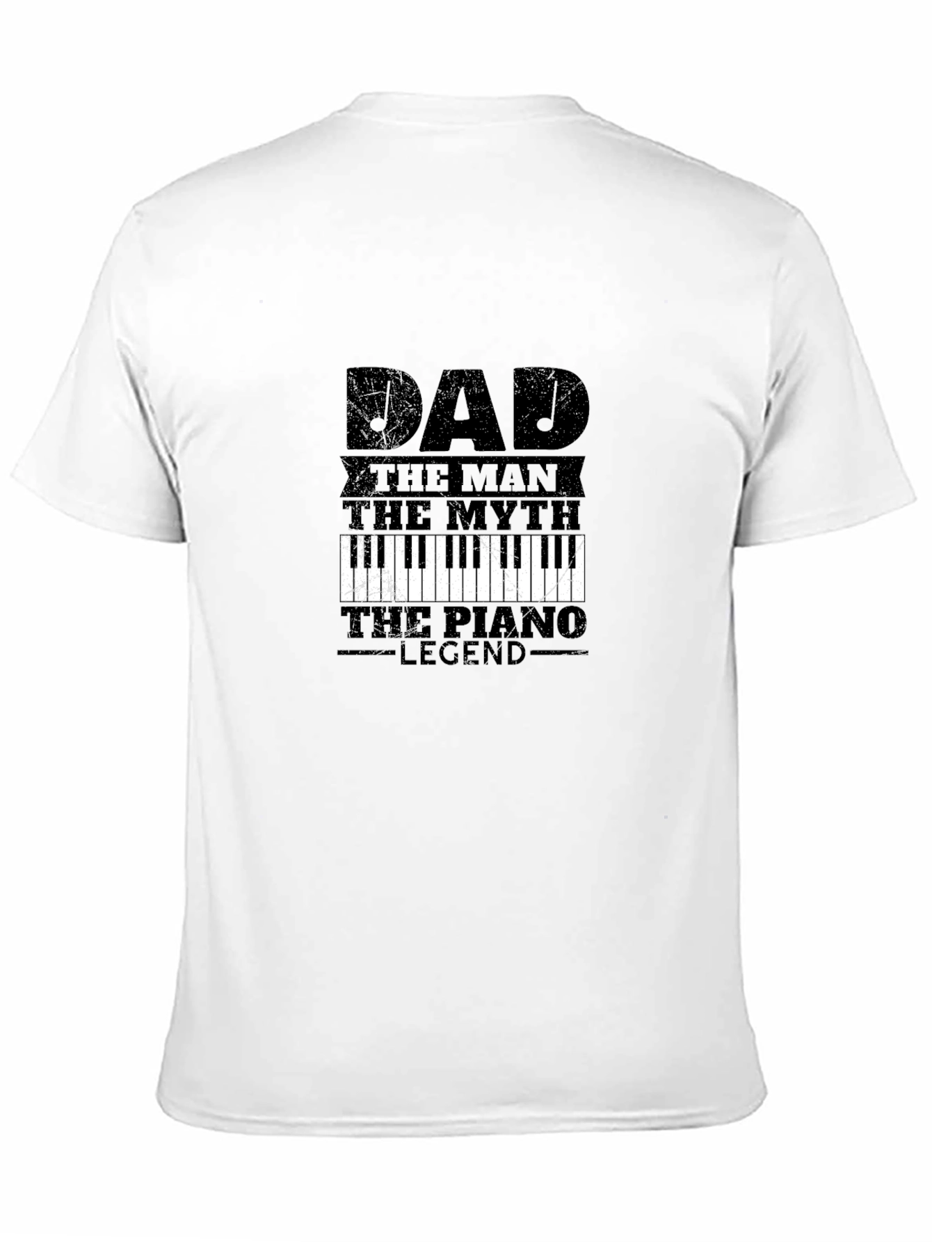 Black Dad Piano Legend T-Shirt - Father's Day view 11