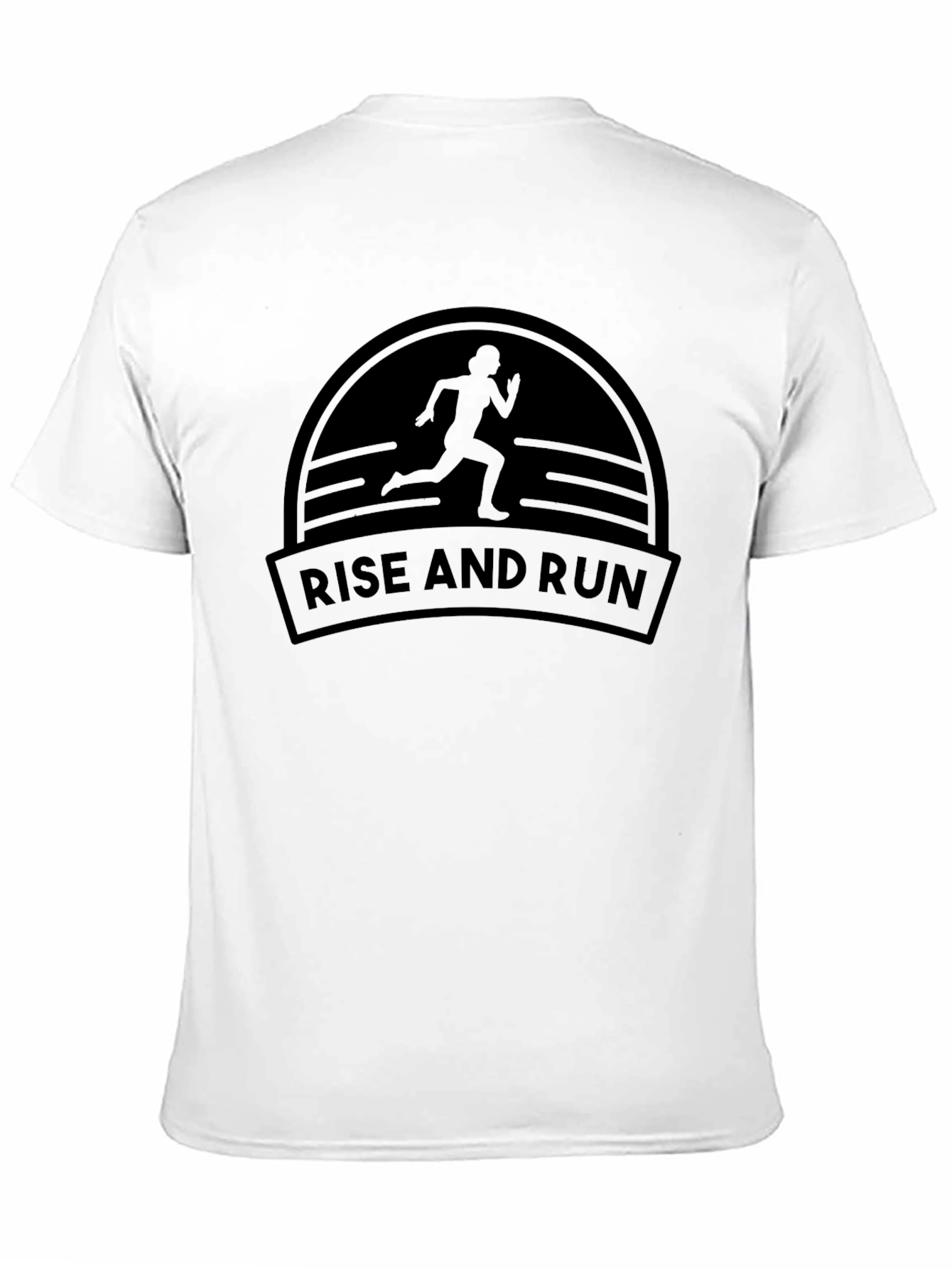 Black Rise and Run Graphic T-Shirt - Black Casual Tee view 11
