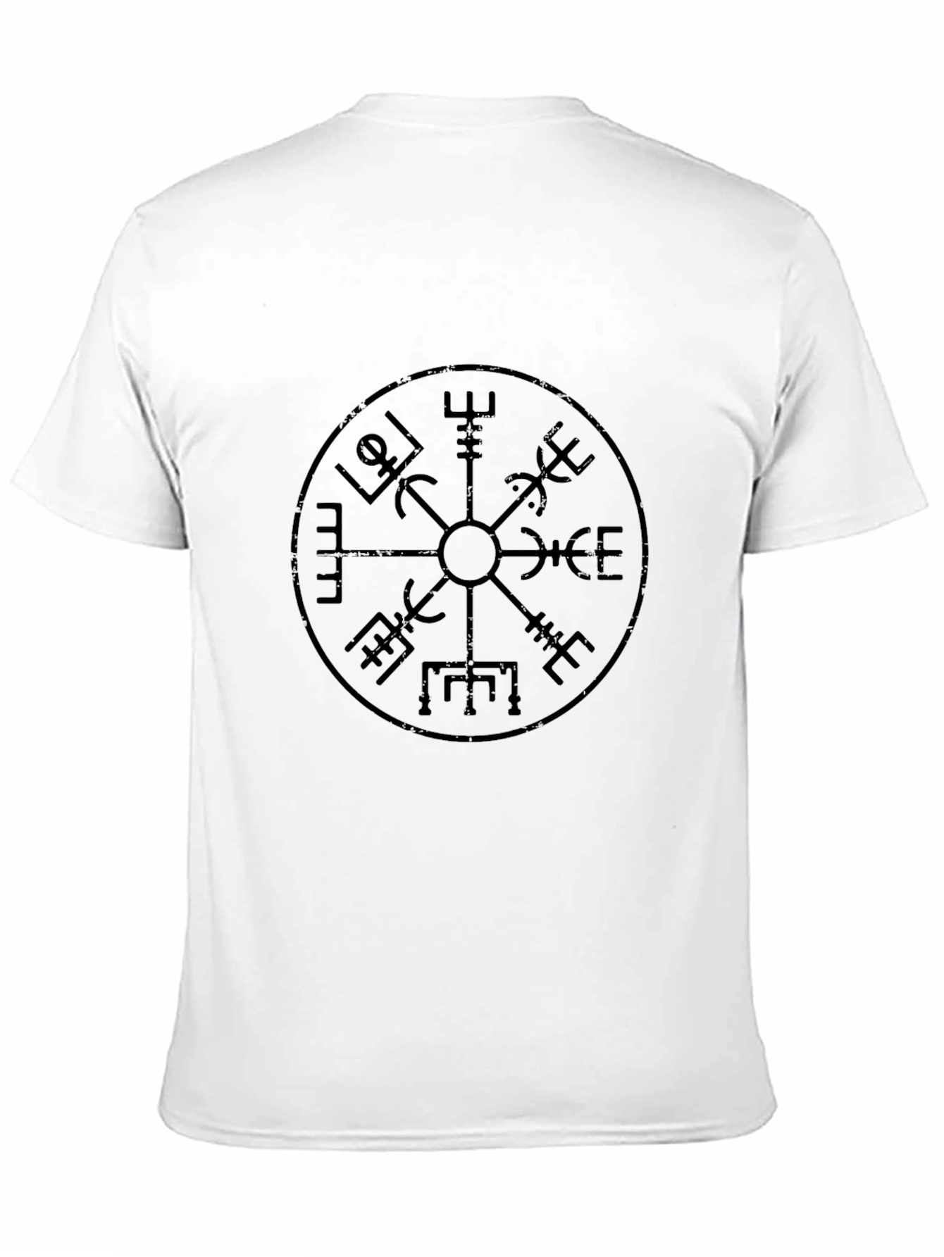 Black Vegvisir Compass Graphic Tee - Black Cotton view 11