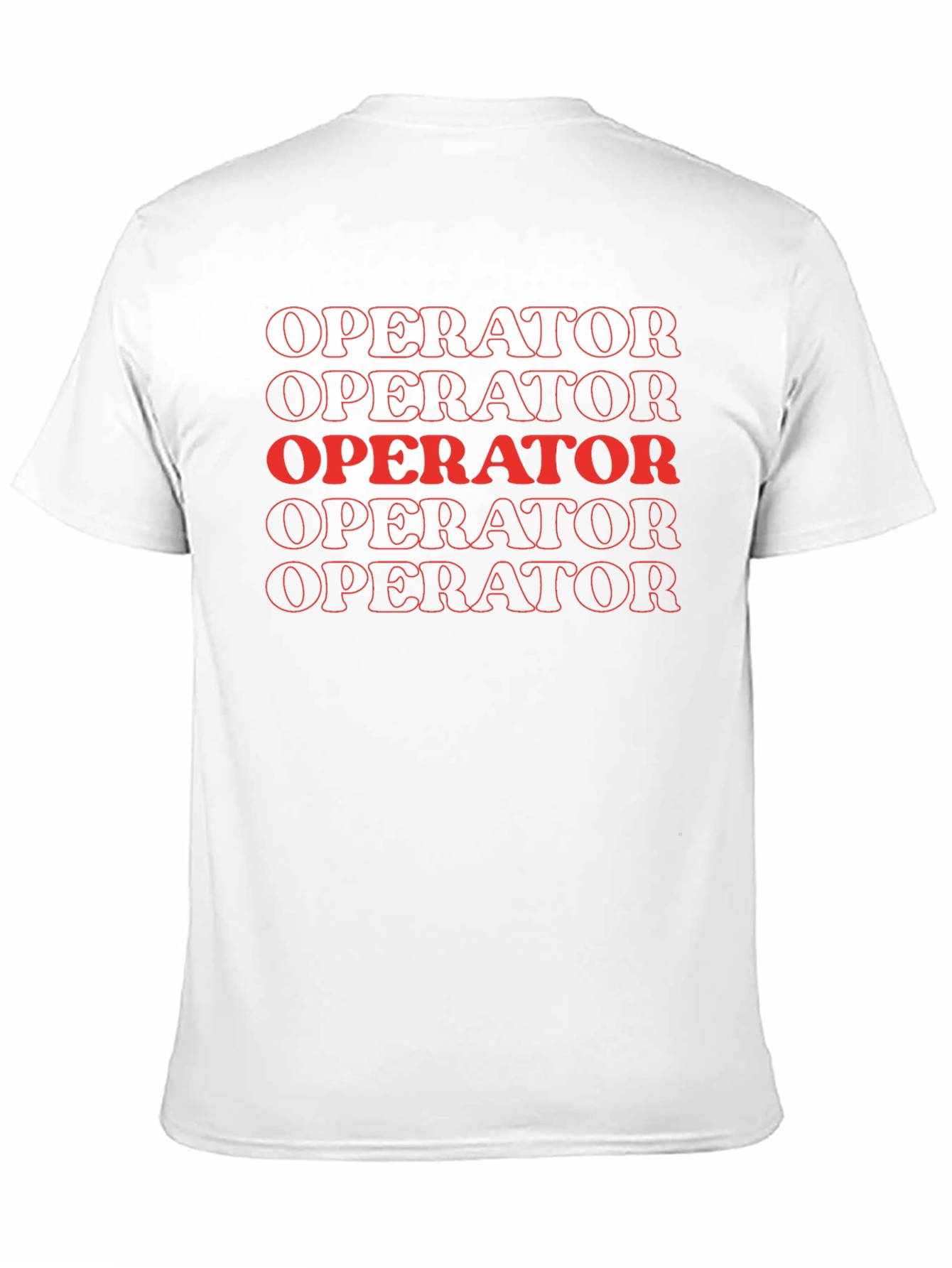 Black Operator Graphic Tee - Bold Red Print on Black view 11