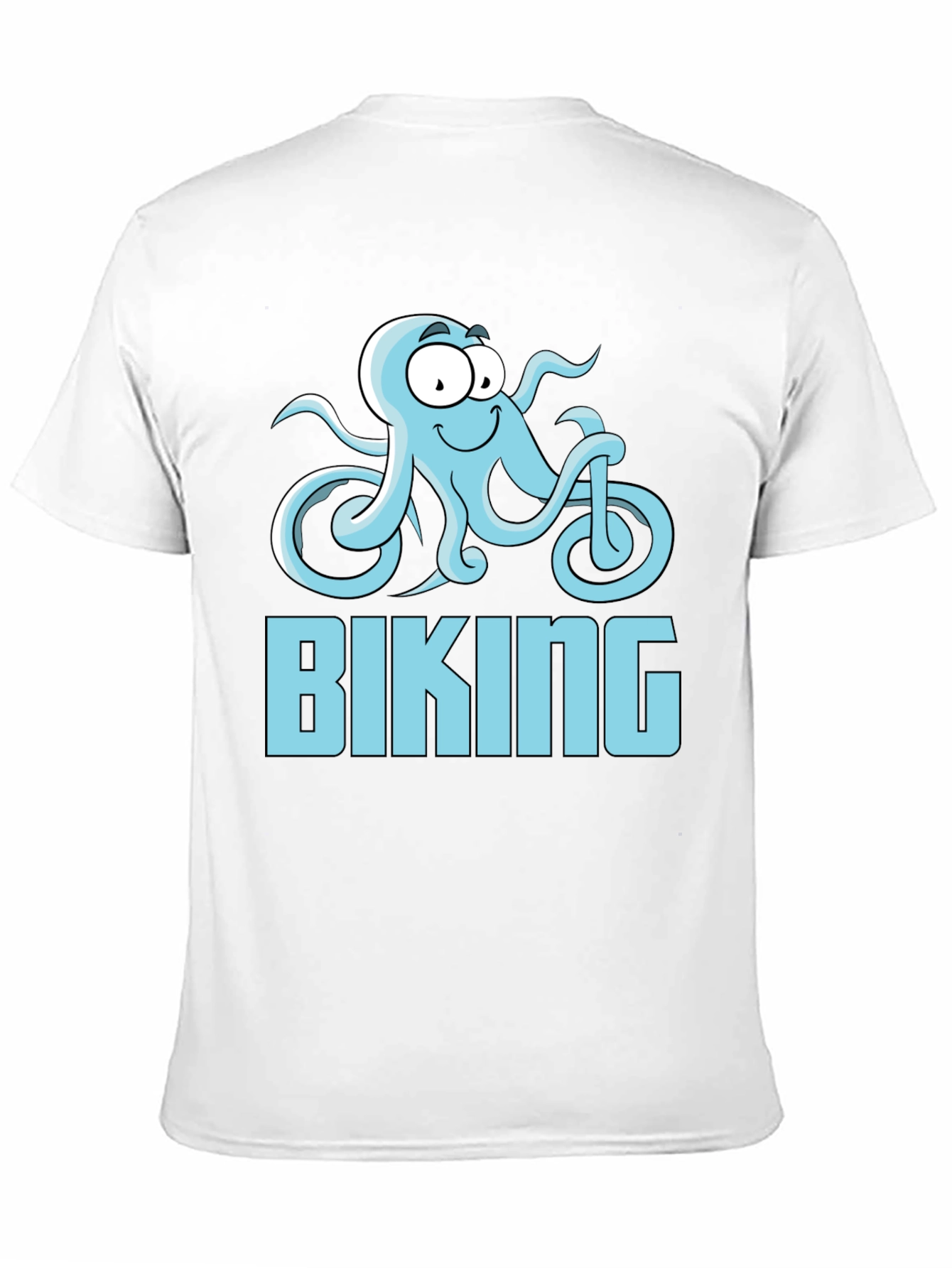 Black Octopus Biking Graphic Tee - Black Cotton T-Shirt view 11
