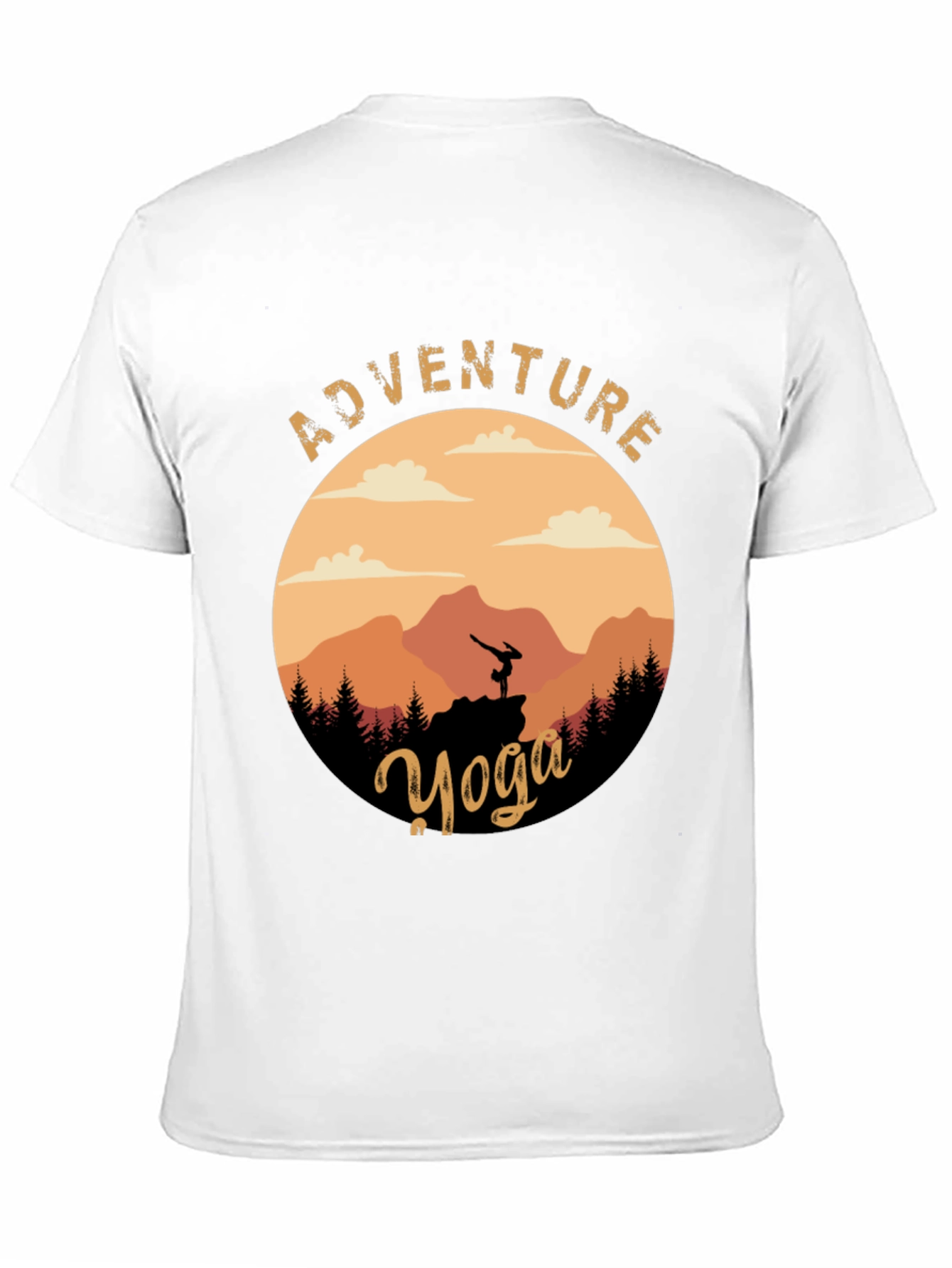 Black Adventure Yoga Graphic Tee - Nature & Fitness view 11