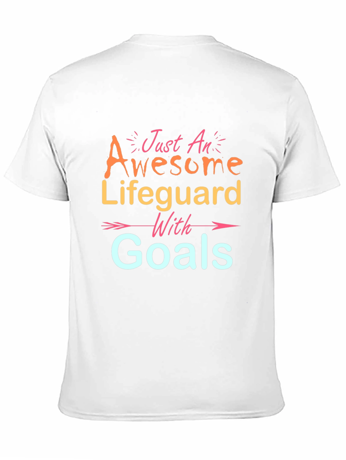 Black Awesome Lifeguard Goals T-Shirt - Unisex view 11