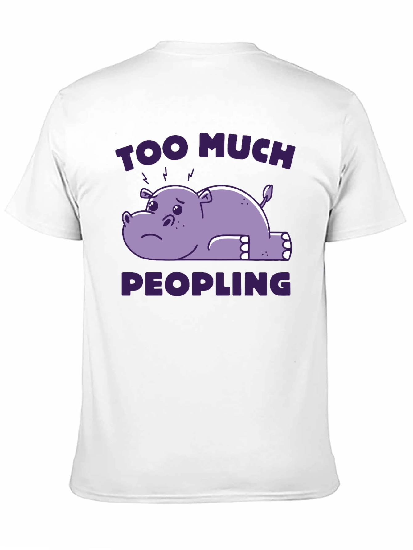 Black Too Much Peopling T-Shirt - Introvert Humor Tee view 11