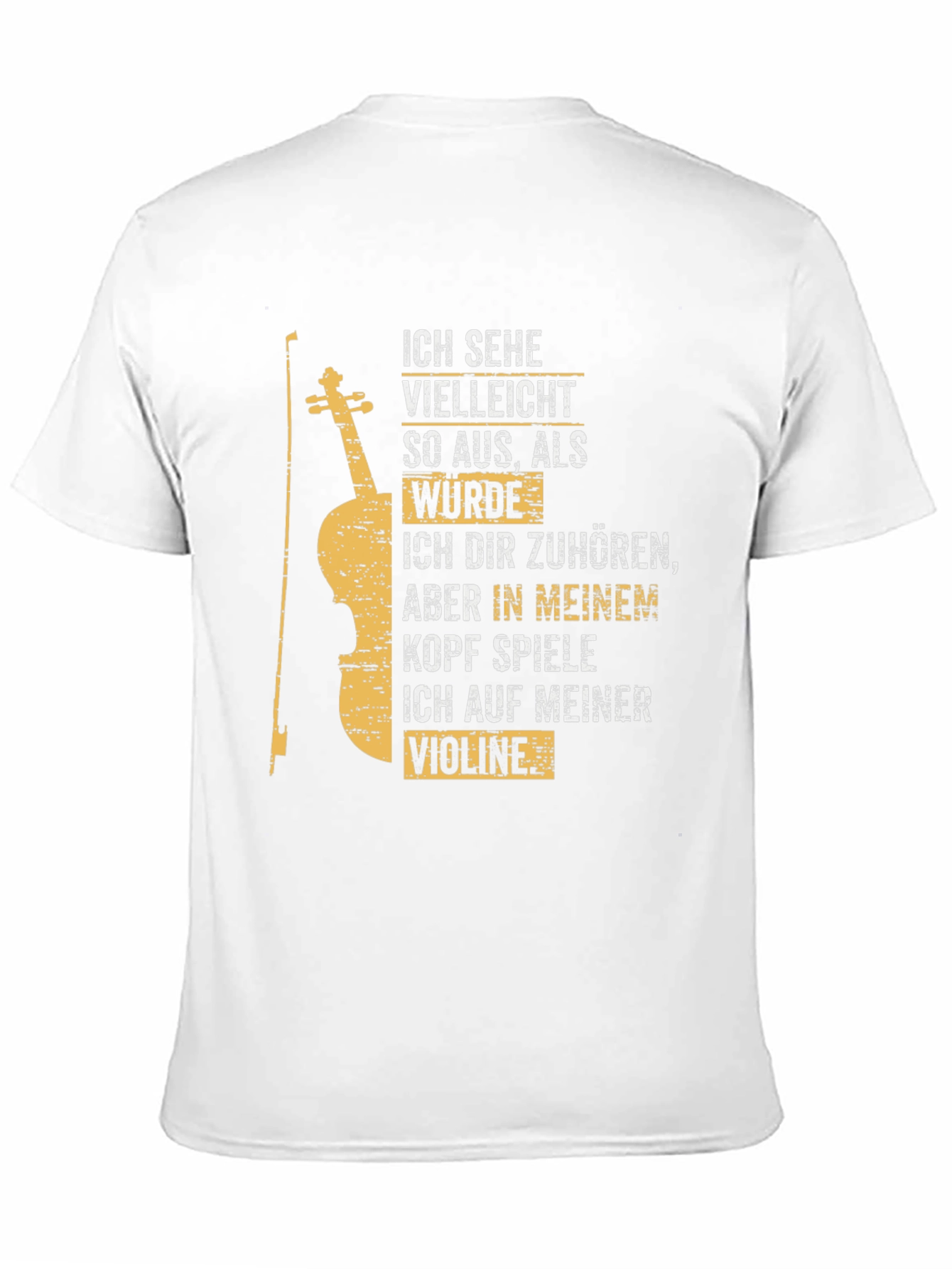 Black Violin Player T-Shirt - German Text view 11