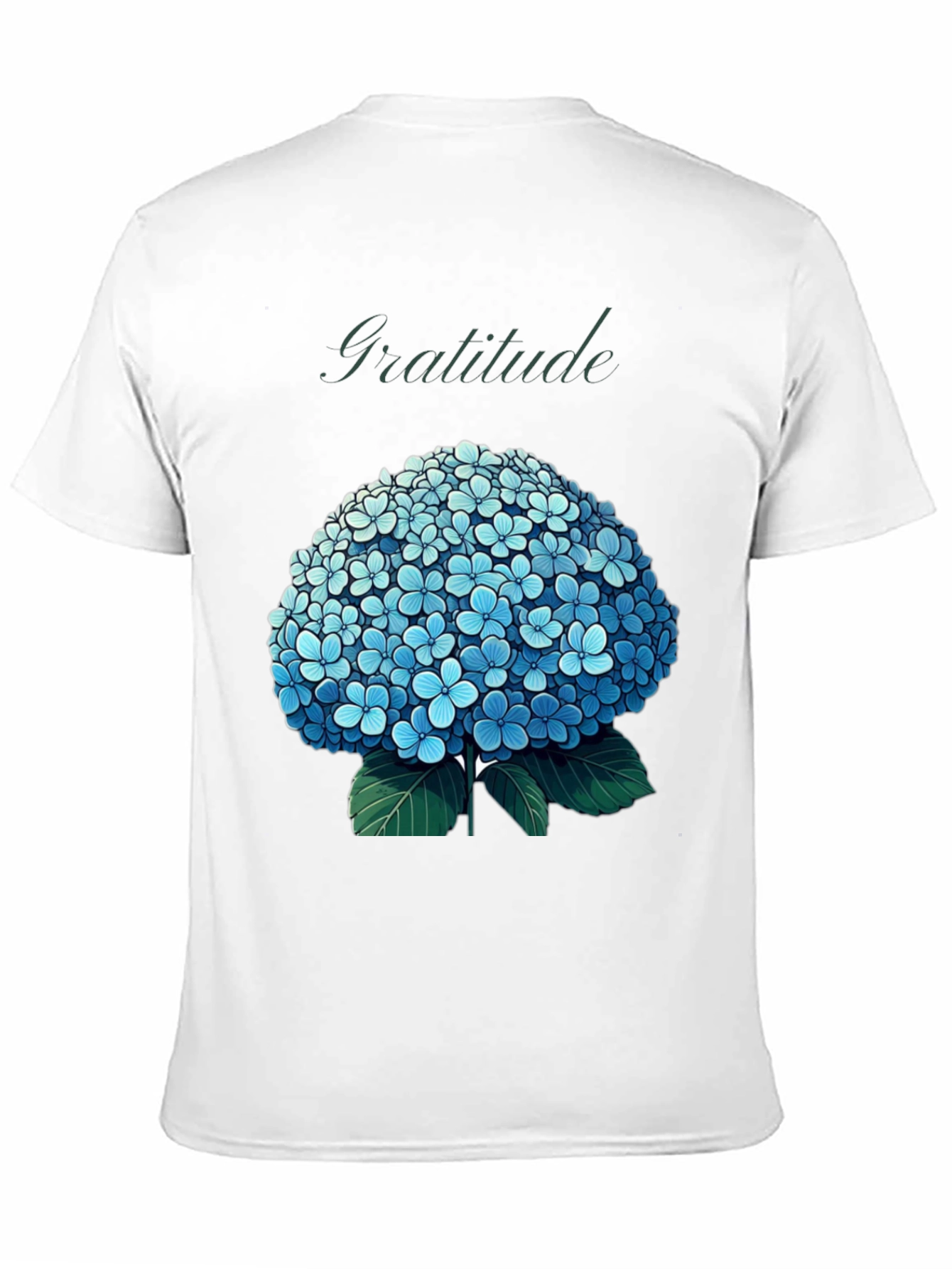 Black Gratitude Hydrangea Graphic Tee - Black view 11
