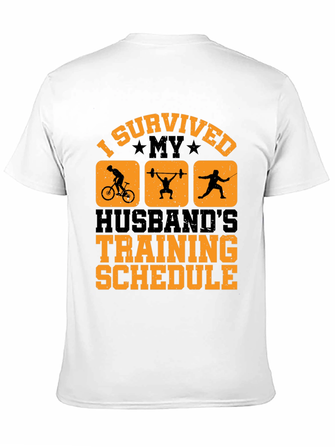 Black I Survived My Husband's Training Schedule T-Shirt view 11