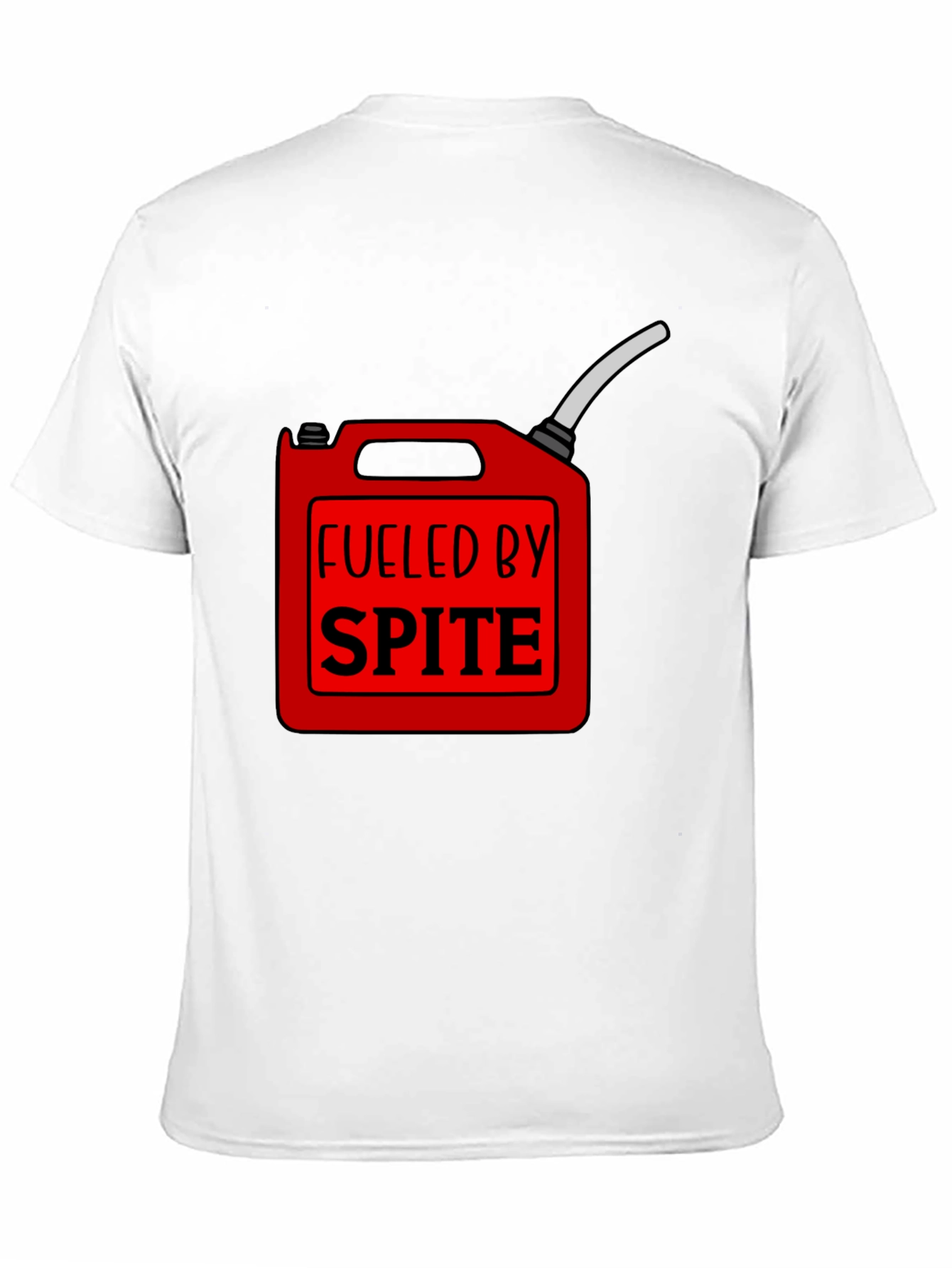 Black Fueled by Spite Funny Graphic T-Shirt view 11