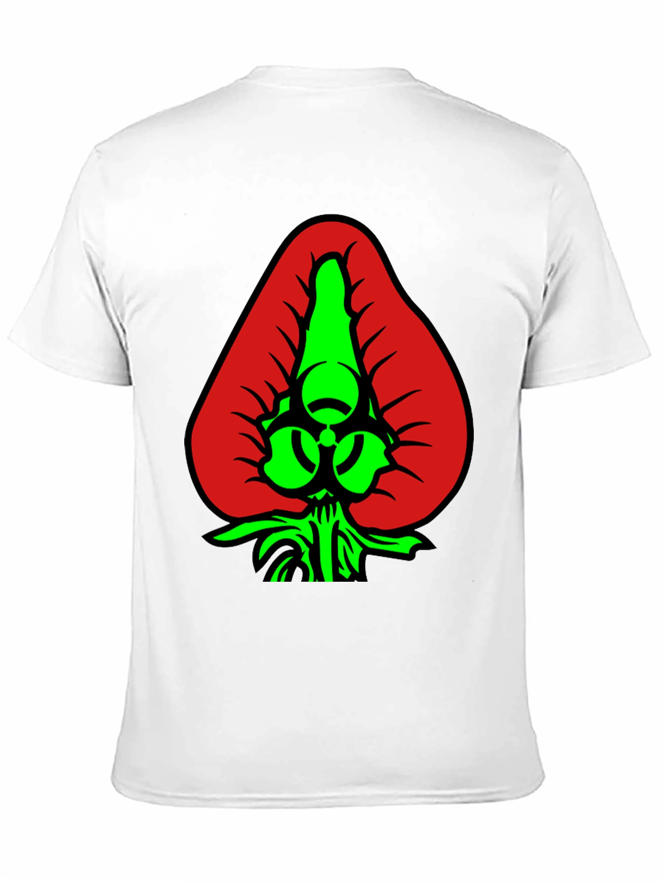 Black Biohazard Spade Graphic Tee - Men's Black T-Shirt view 11