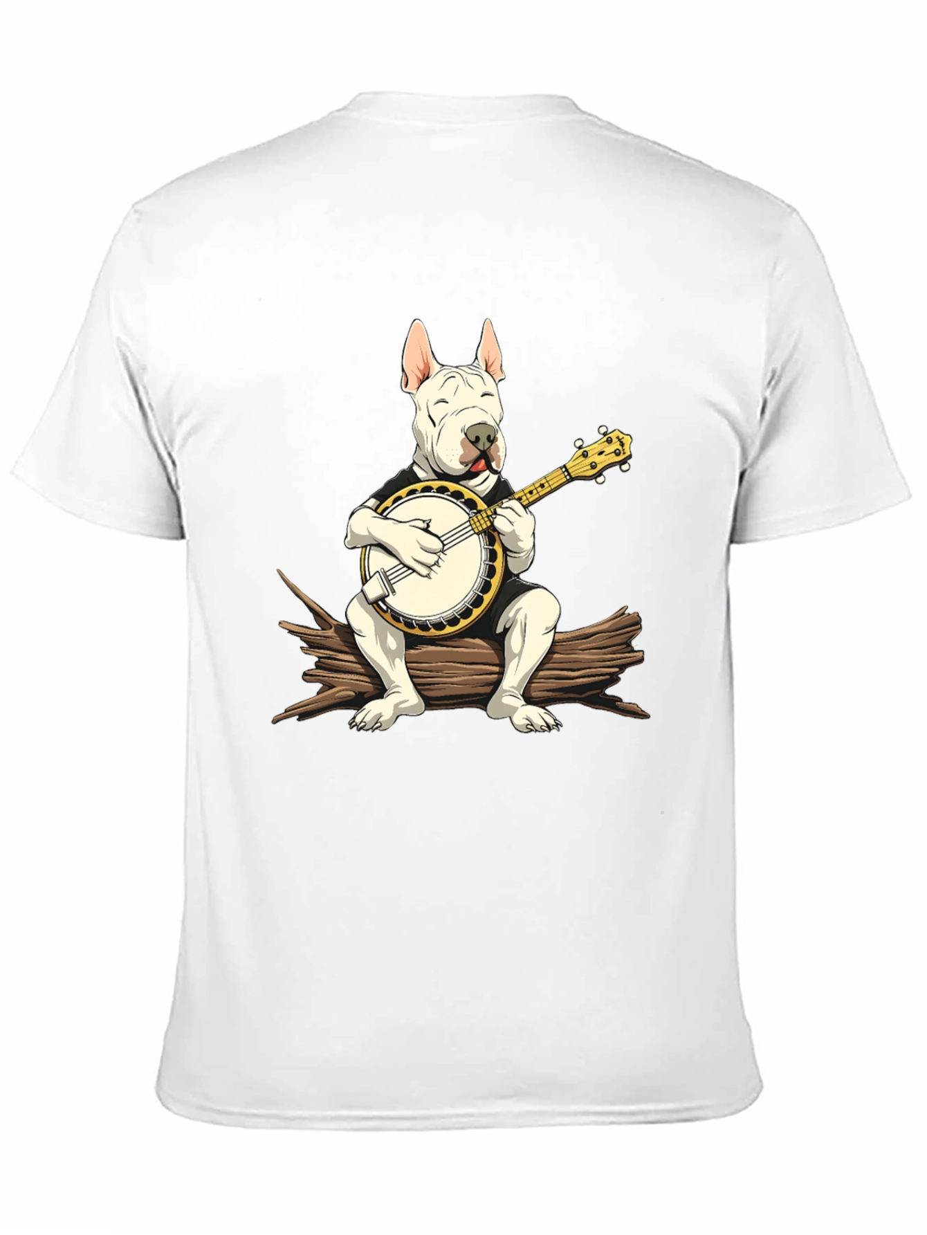 Black Dog Playing Banjo Graphic T-Shirt view 11