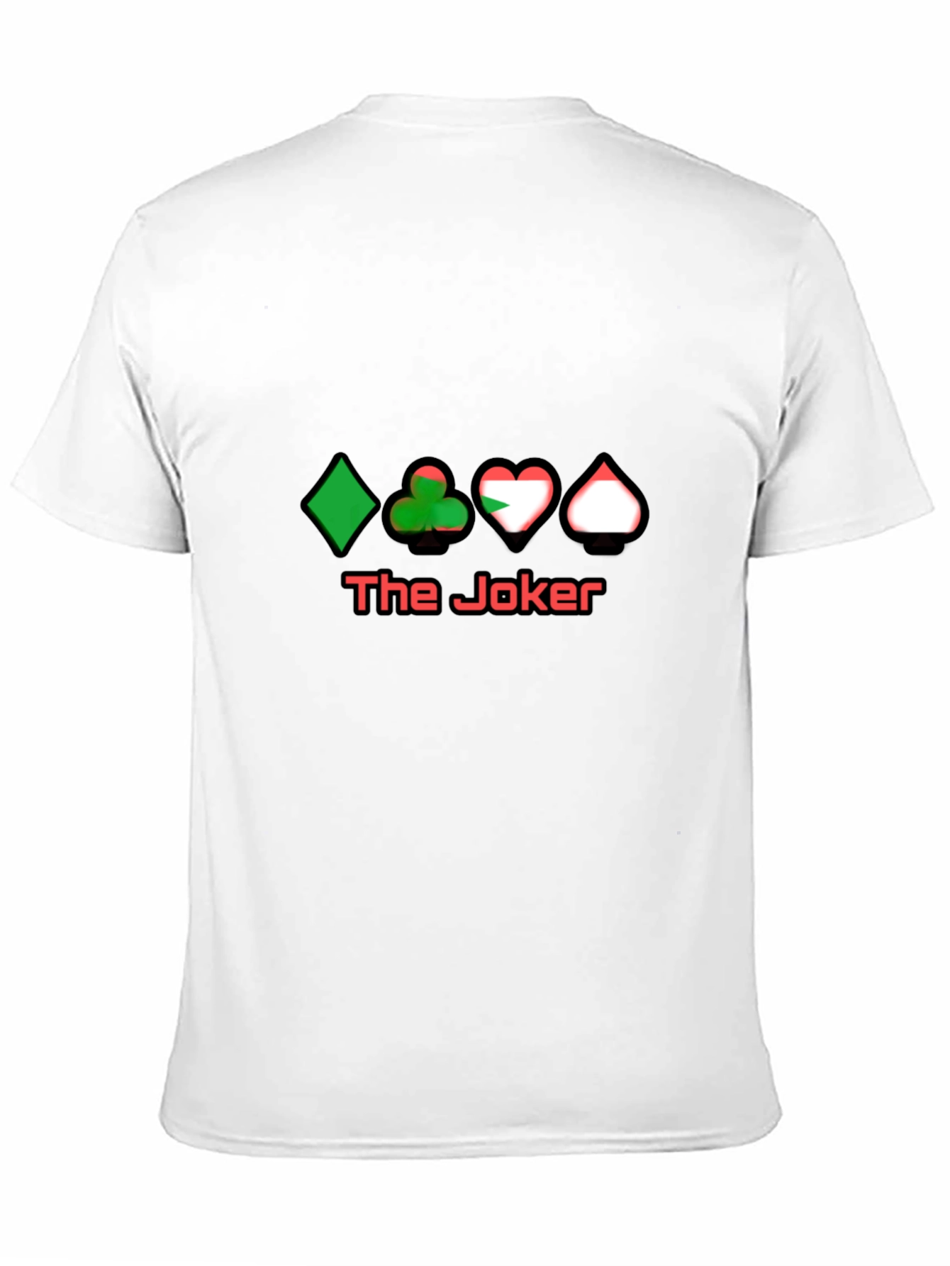 Black The Joker Card Suits Black T-Shirt view 11