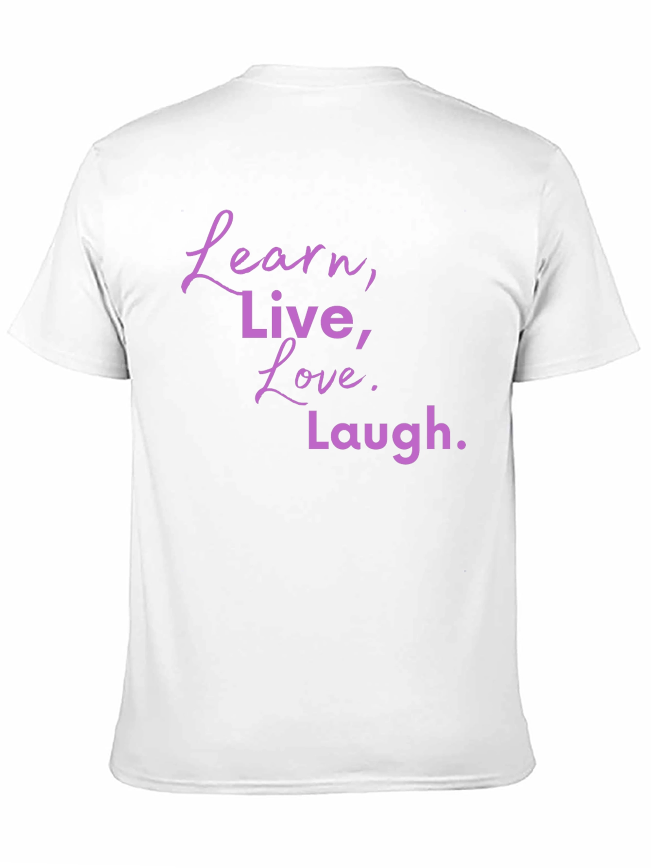 Black Learn Live Love Laugh Graphic Tee - Black Casual T-Shirt view 11