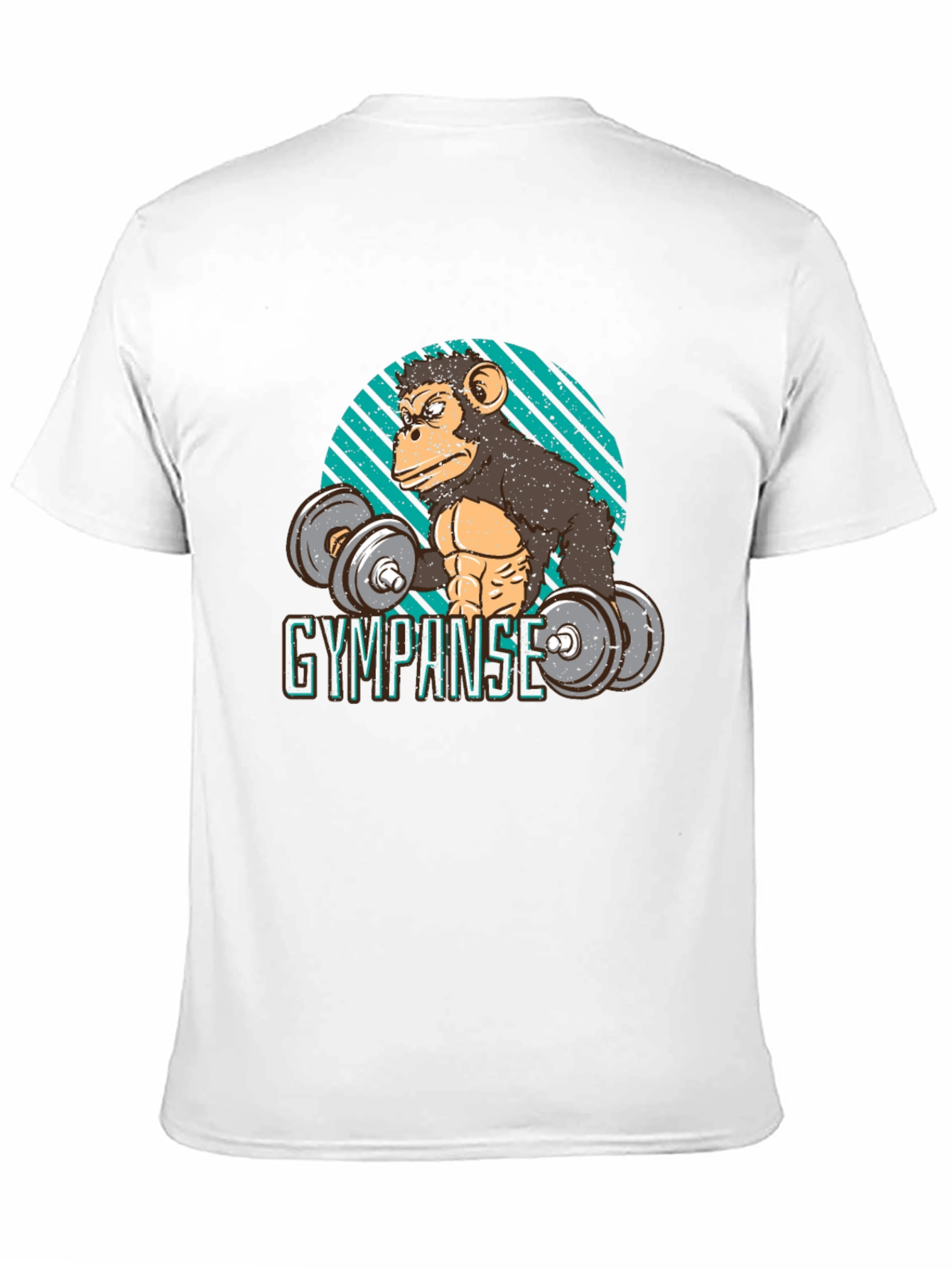 Black Gympanse Workout T-Shirt - Funny Gym Ape Tee view 11